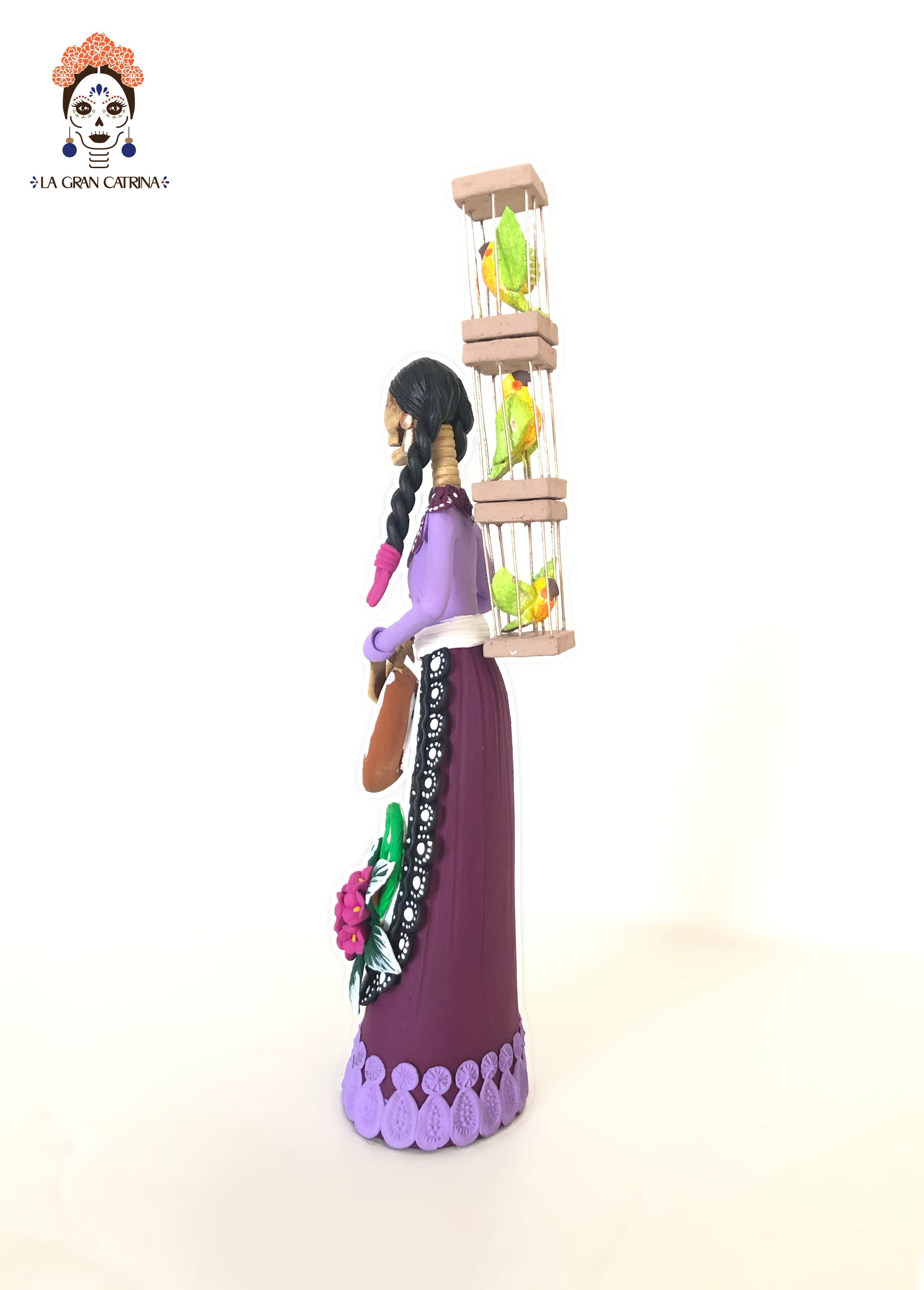 Catrina Pajarera - 12 in. - Vestido morado - in. Production Adan