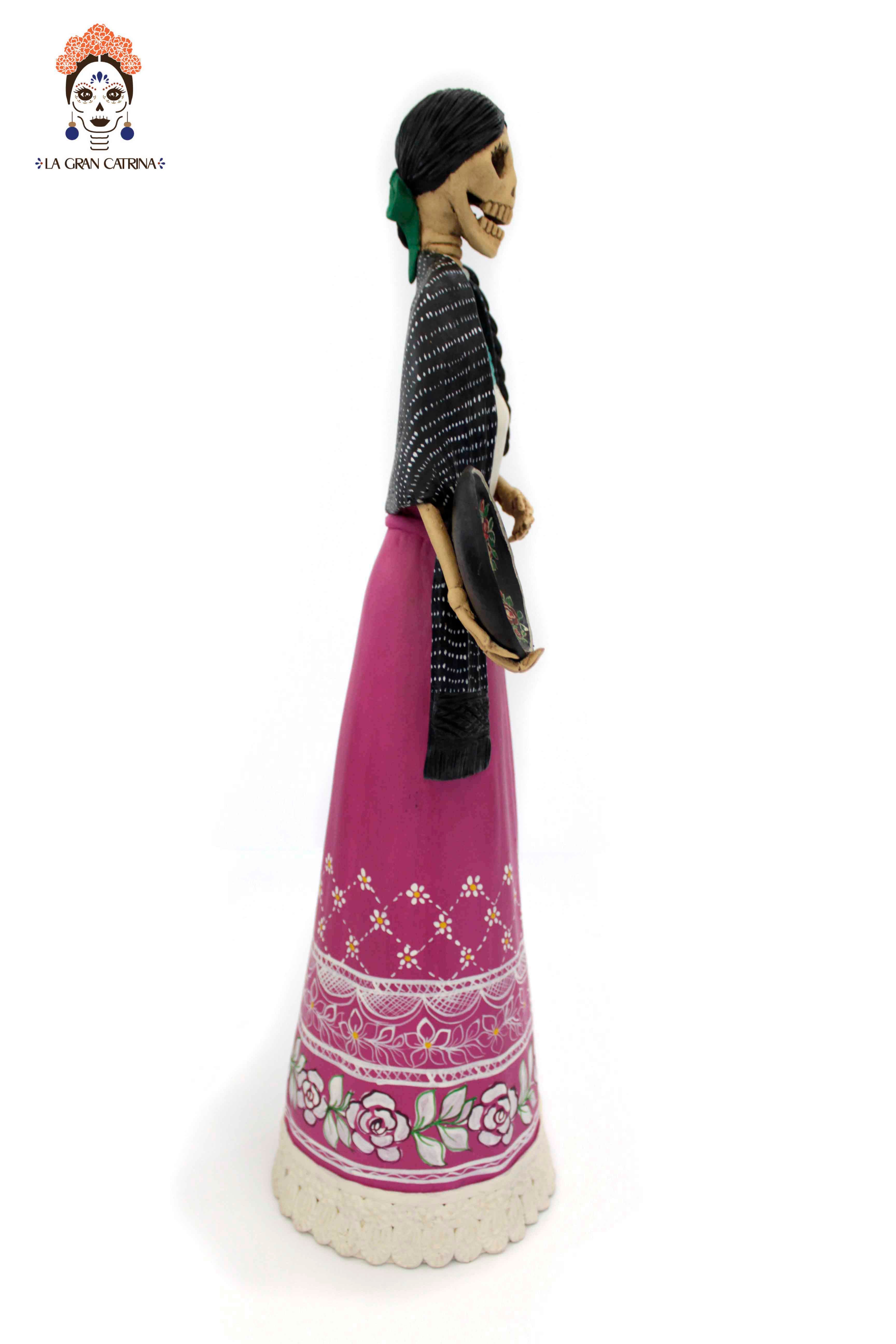 La Catrina del plato flowereado - 19 in. - Made to Order Adan