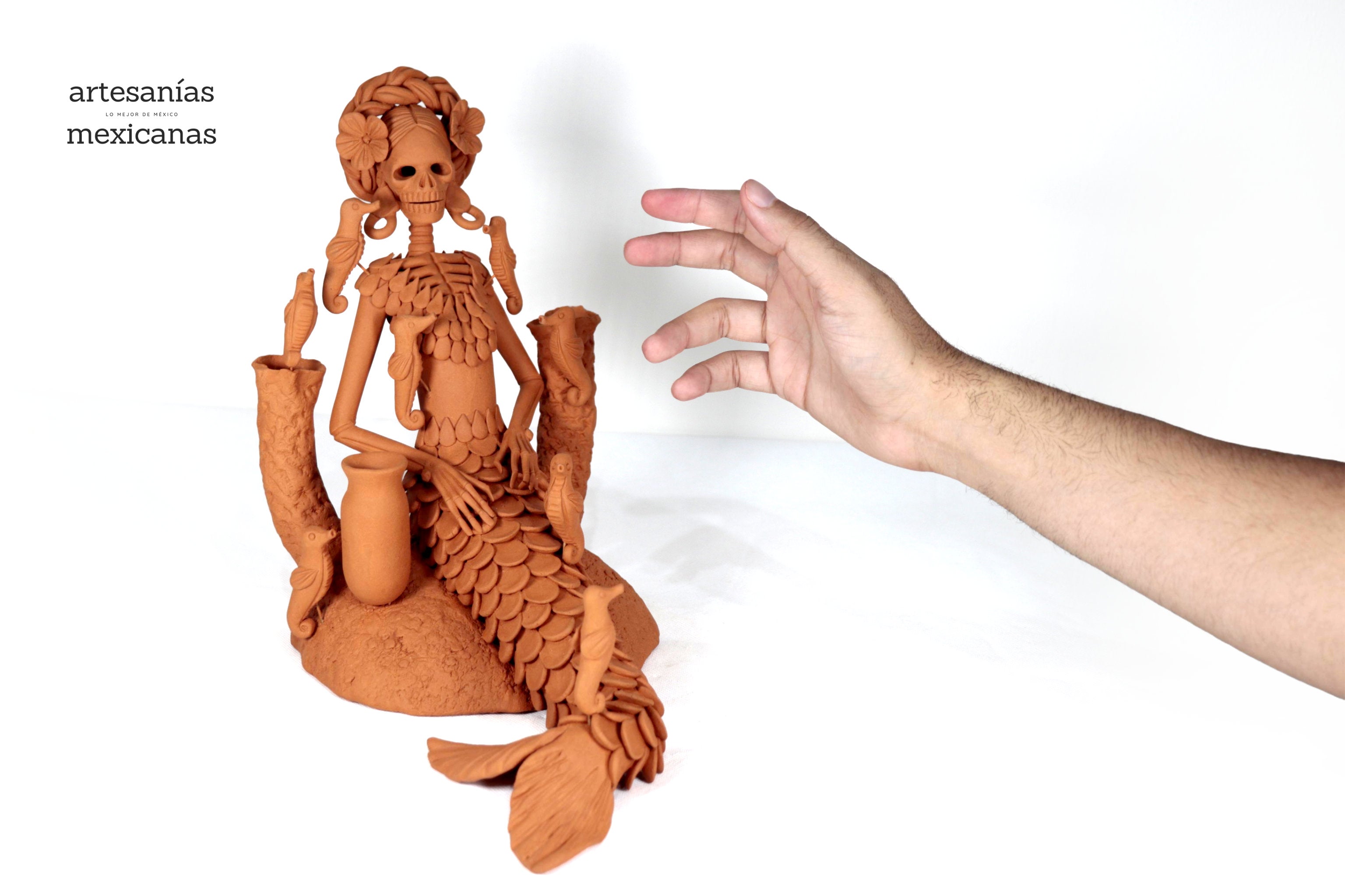 Catrina Sirena Clay - 12.2 in. Adan