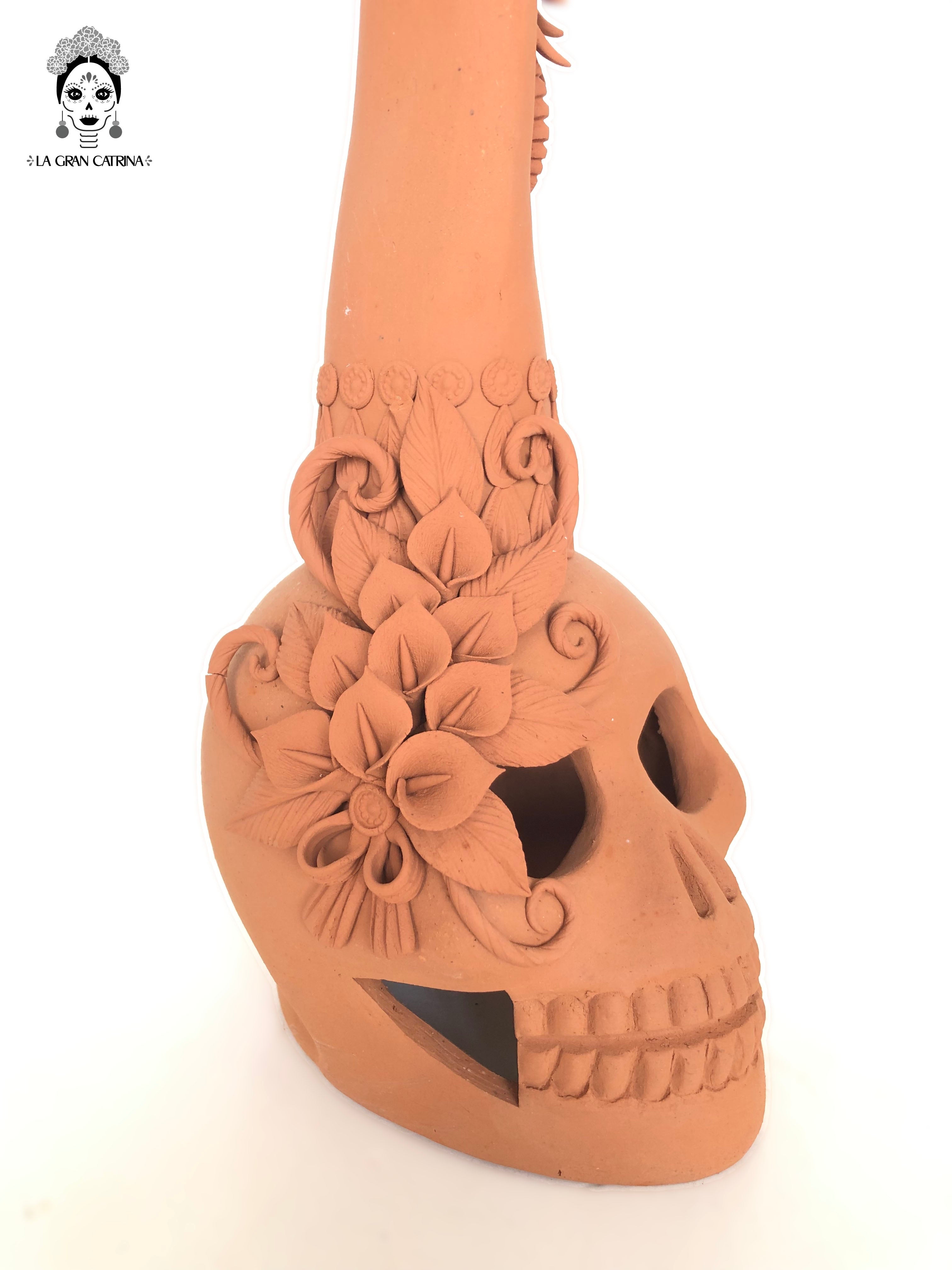 Catrina on skull - 19 in. Adan
