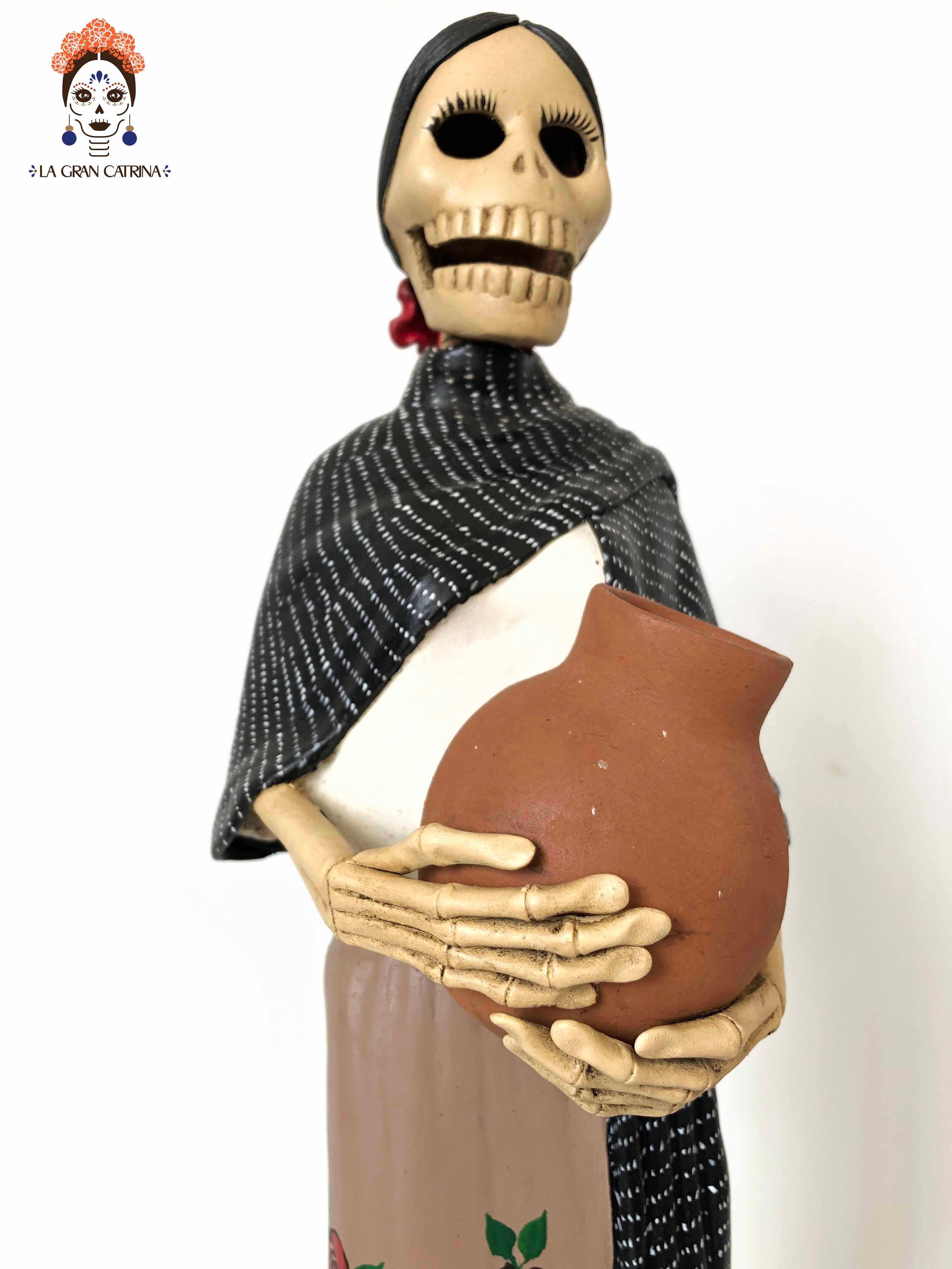 Catrina with olla Clay - 27 in. Adan