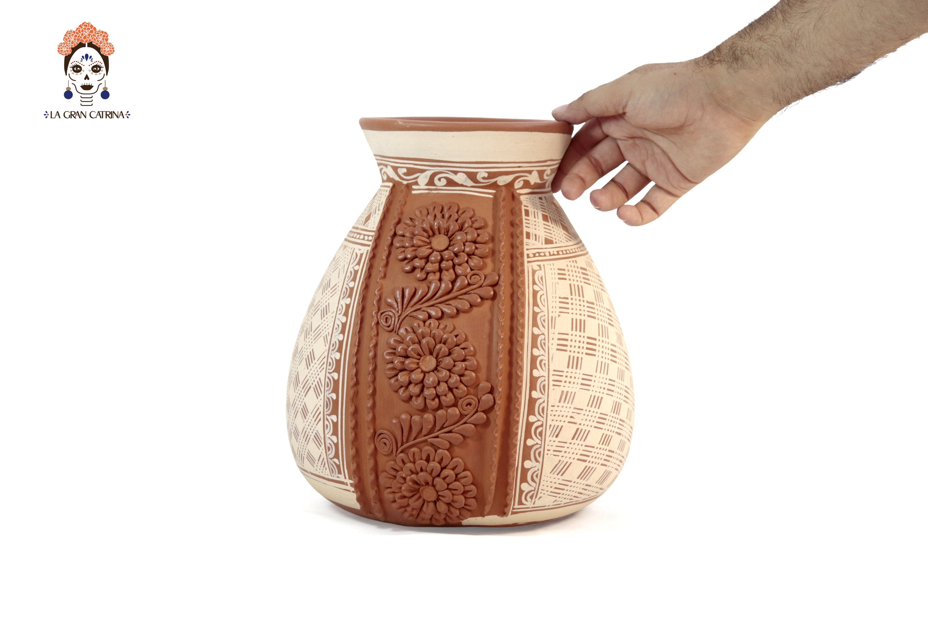 Vase Flower of Tierra Clay - Patamban - 11 in. Patamban
