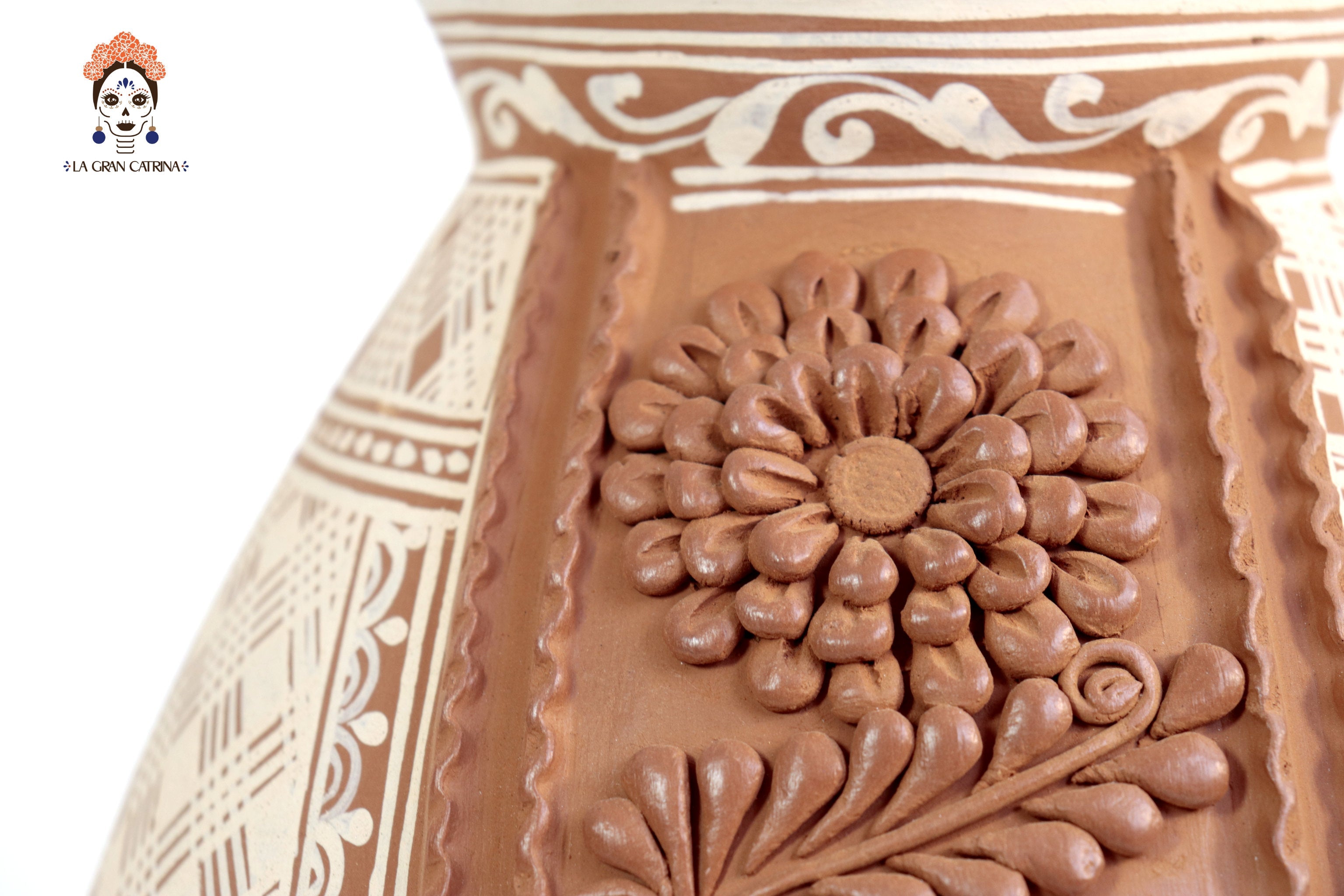 Vase Flower of Tierra Clay - Patamban - 11 in. Patamban