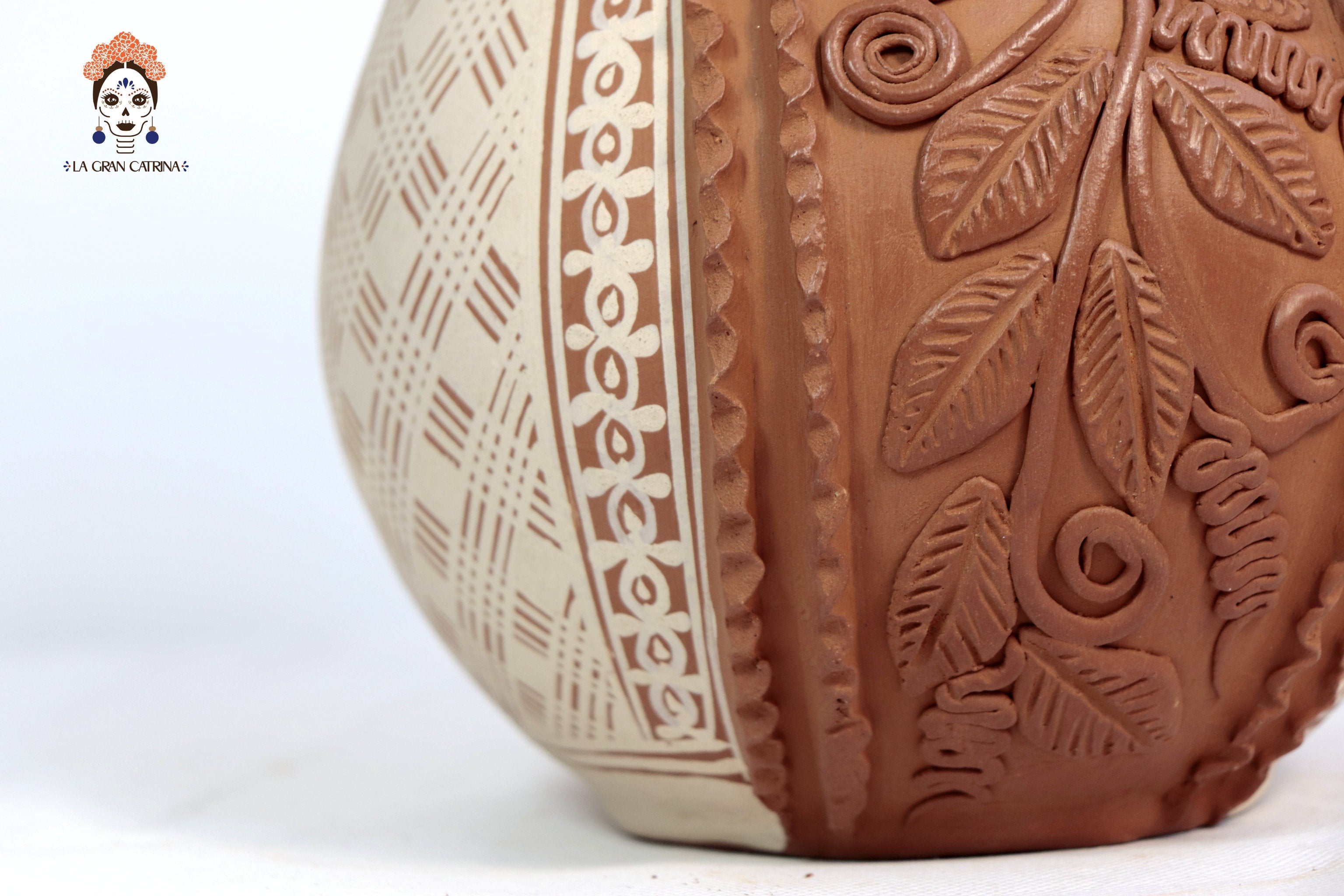 Pitcher Floral Clay - Patamban - 10 in. Patamban
