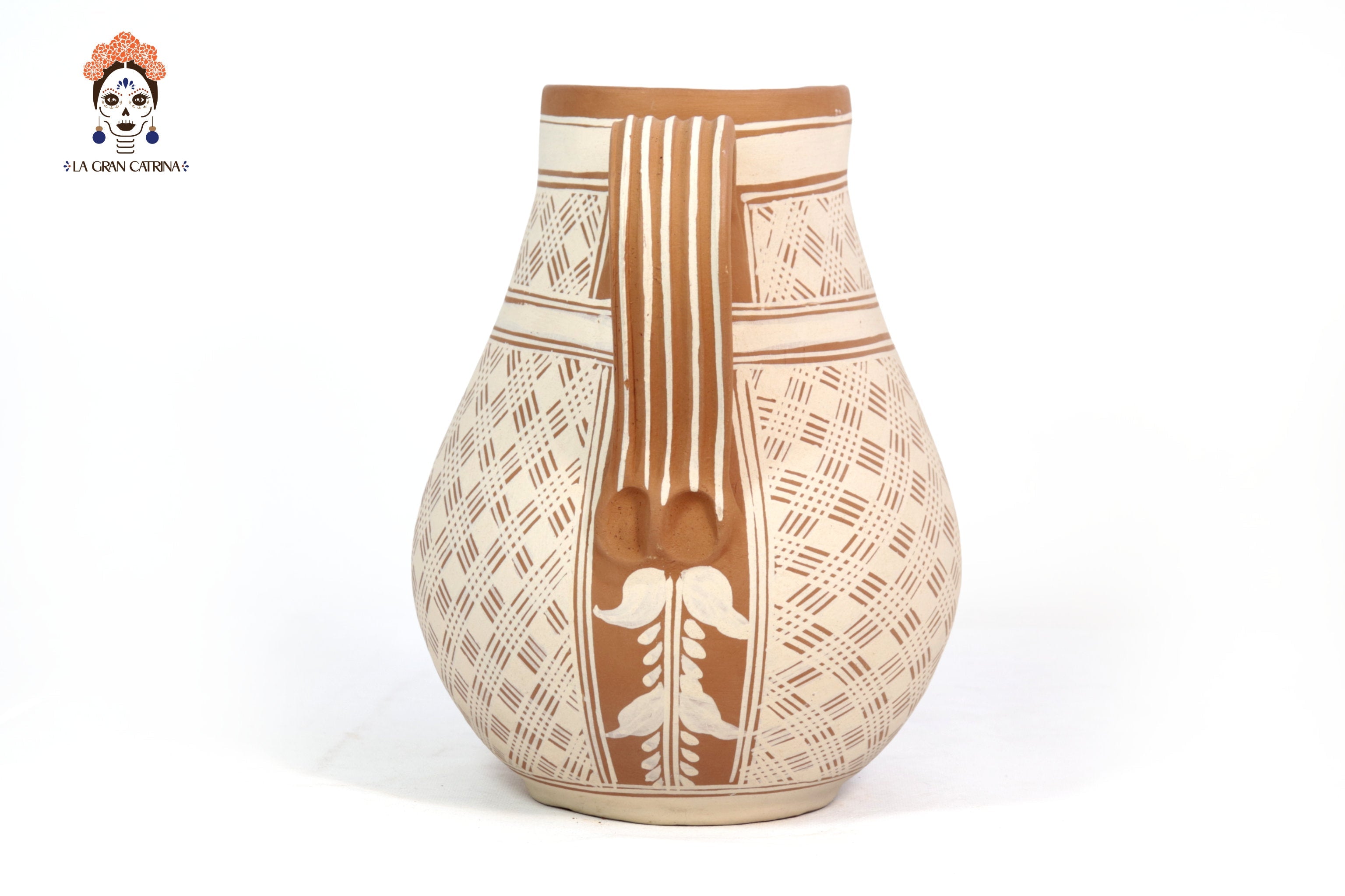 Pitcher Floral Clay - Patamban - 10 in. Patamban