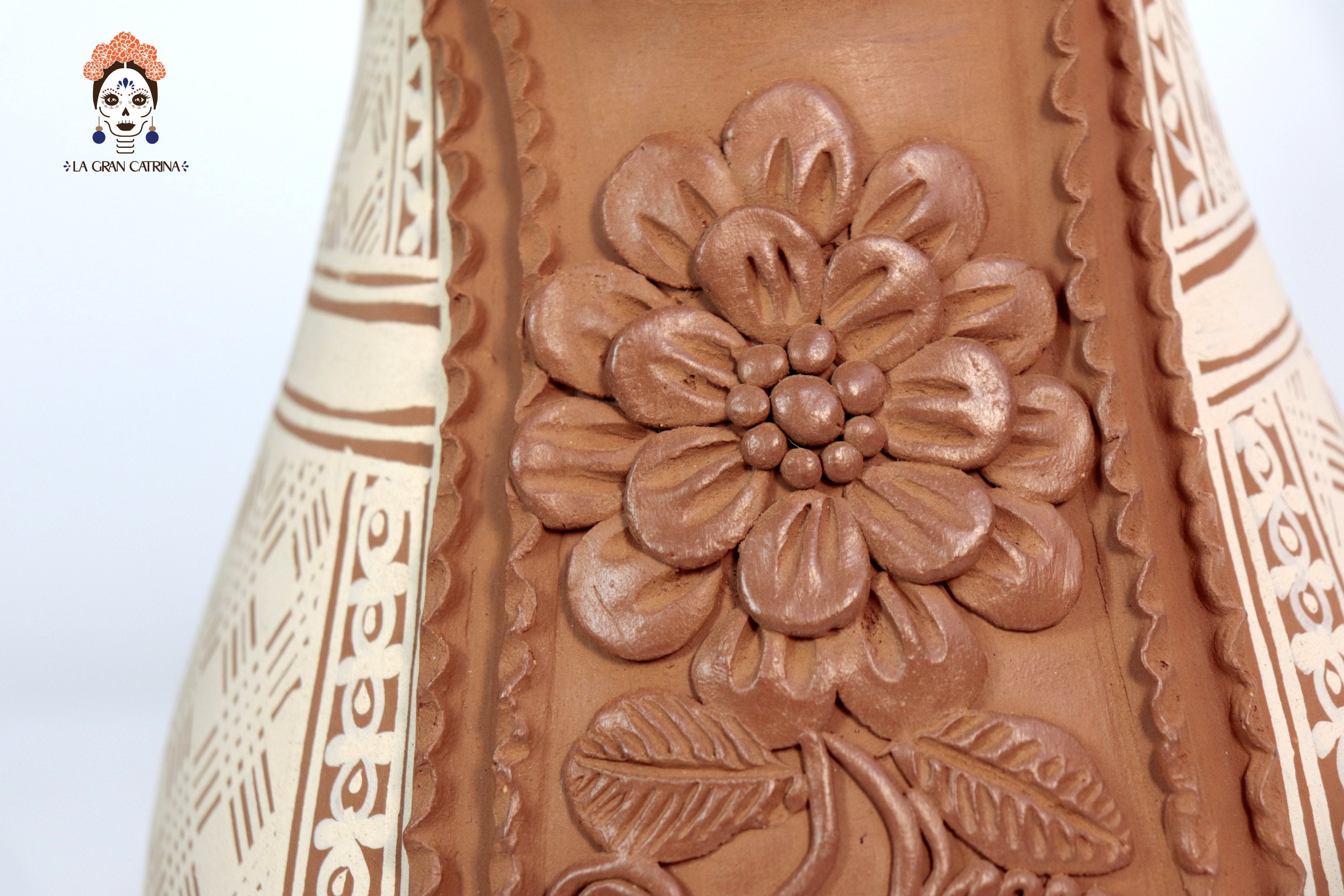 Pitcher Floral Clay - Patamban - 10 in. Patamban