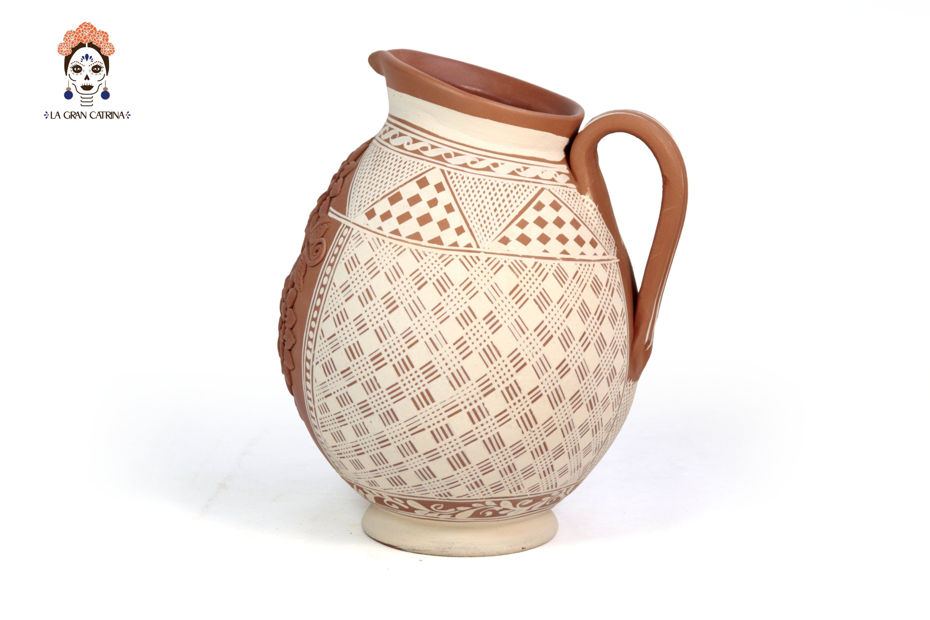Pitcher Floral Clay - Patamban - 11.4 in. Patamban