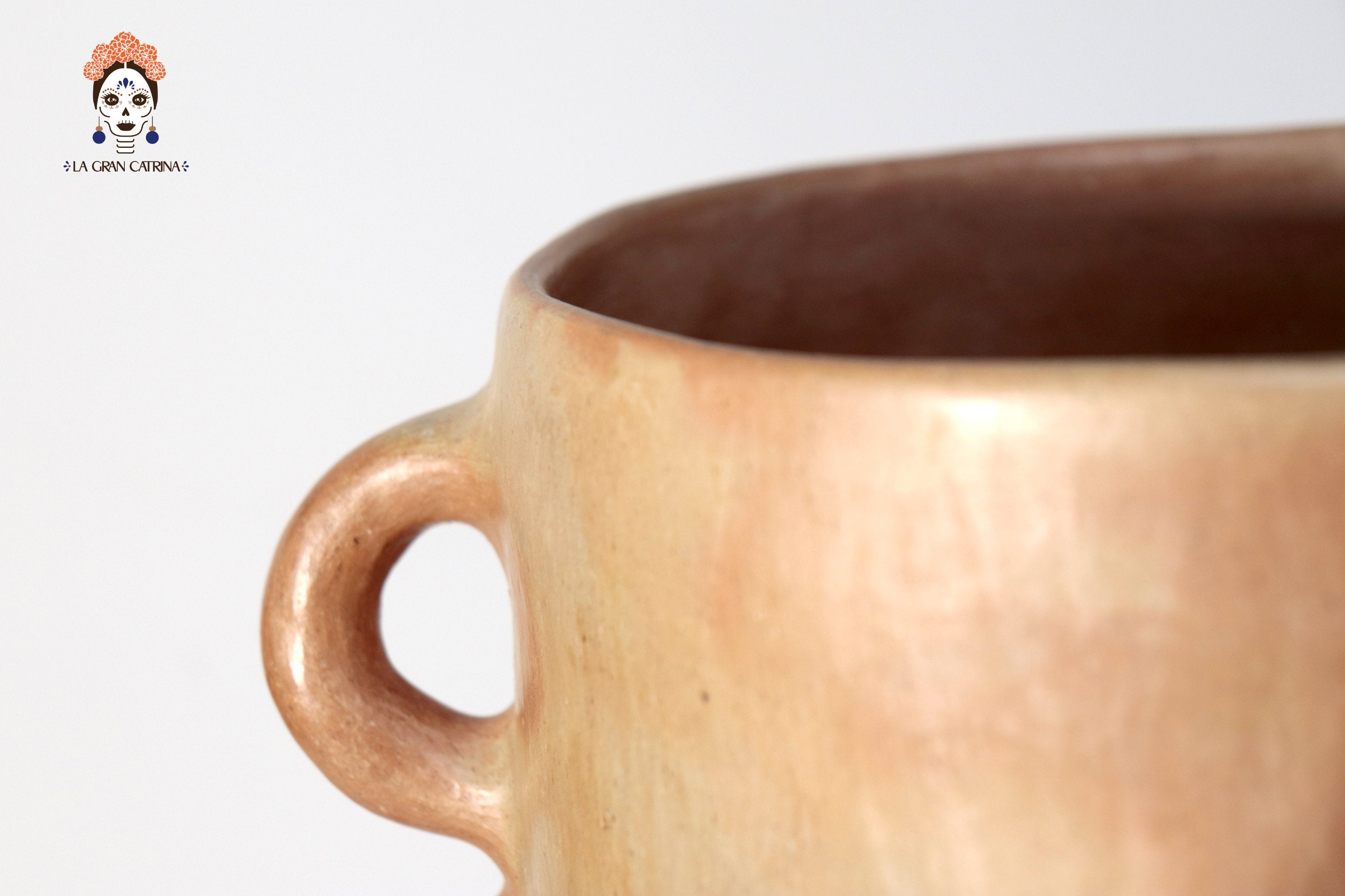 Vessel Ancestral Mixe elongated of 6 handles - 11.4 in. Silvia Mixe