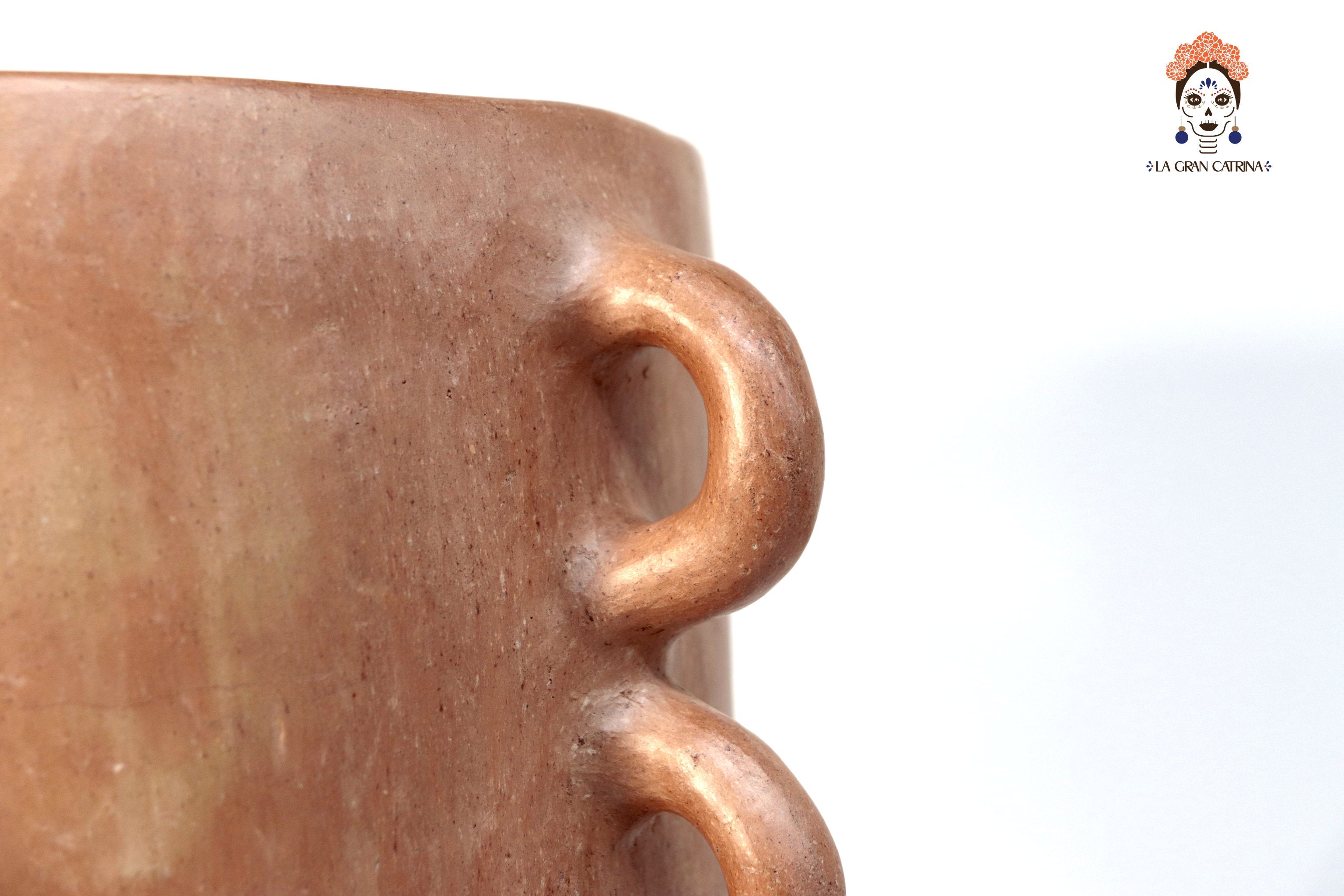 Vessel Ancestral Mixe elongated of 6 handles - 11.4 in. Silvia Mixe
