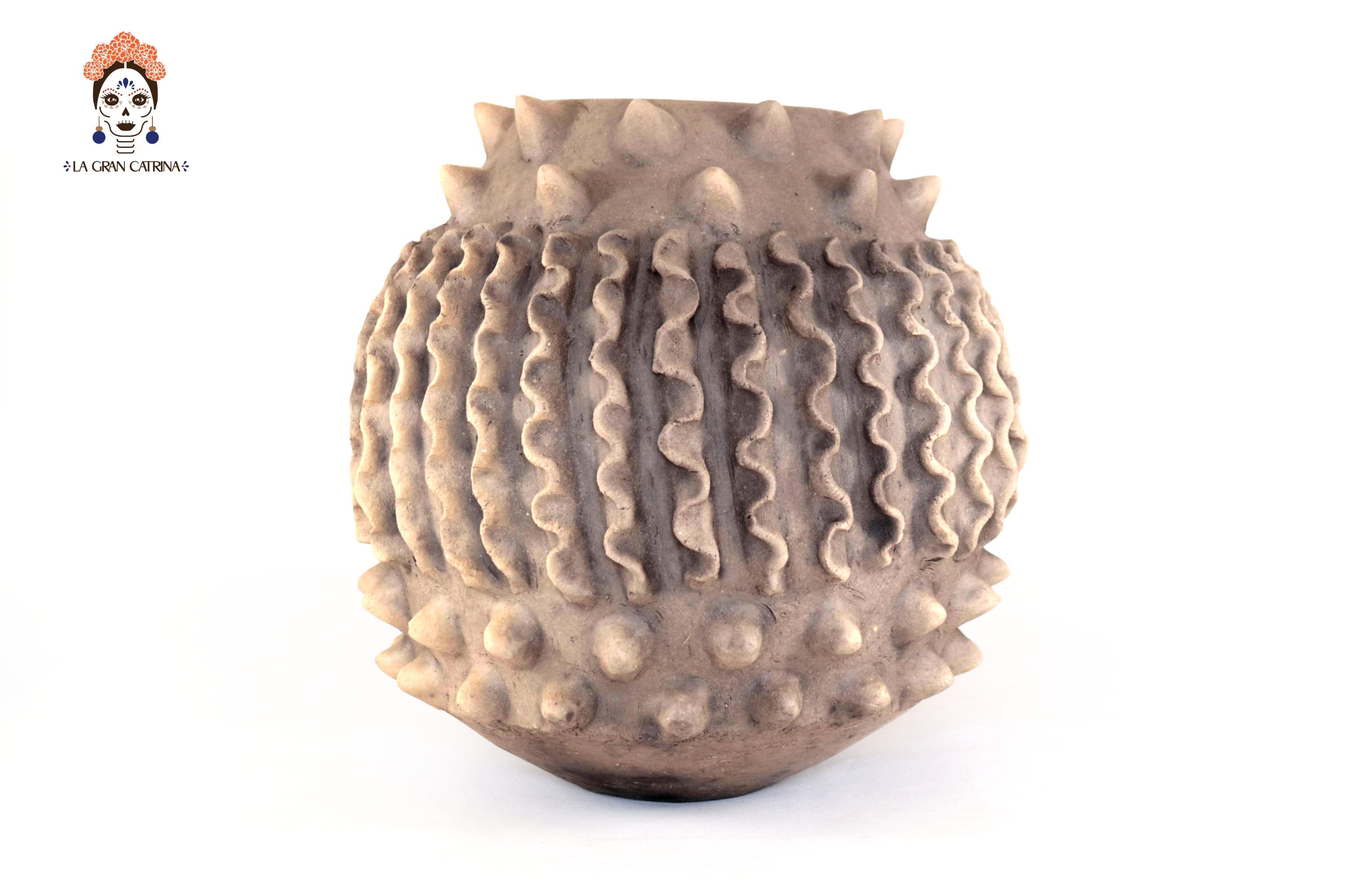 Vase Clay Textured - 11.8 in. Atzompa
