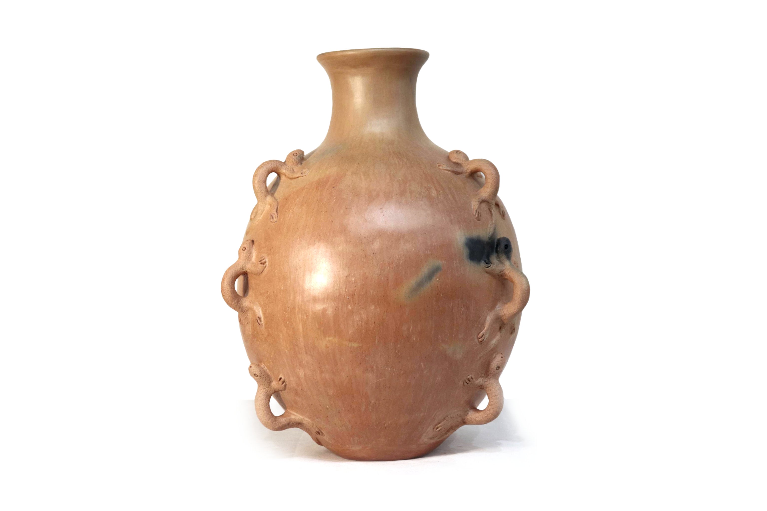 Vessel Ancestral Mixe with lizard handles - 17.7 in. Pendiente