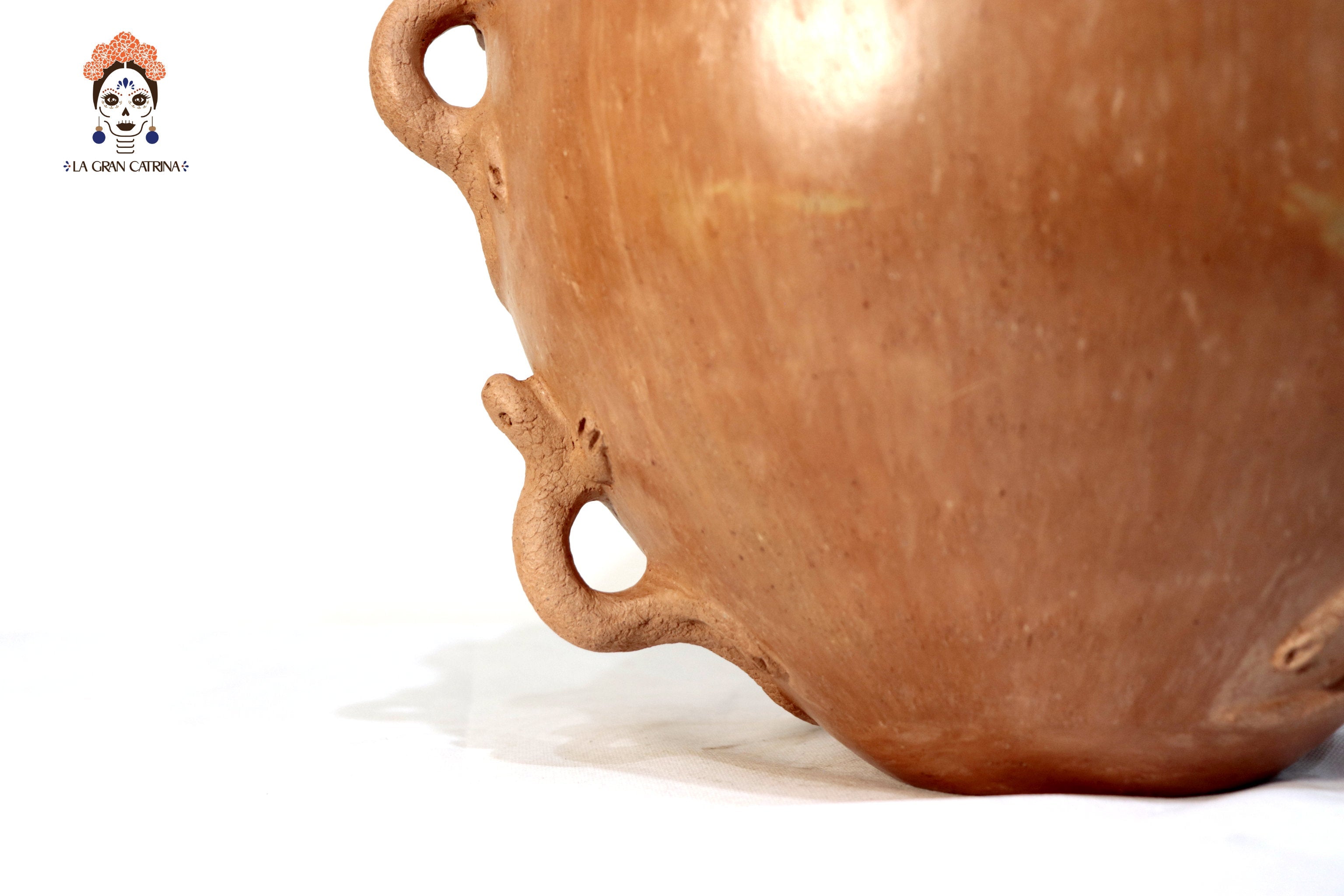 Vessel Ancestral Mixe with lizard handles - 17.7 in. Pendiente
