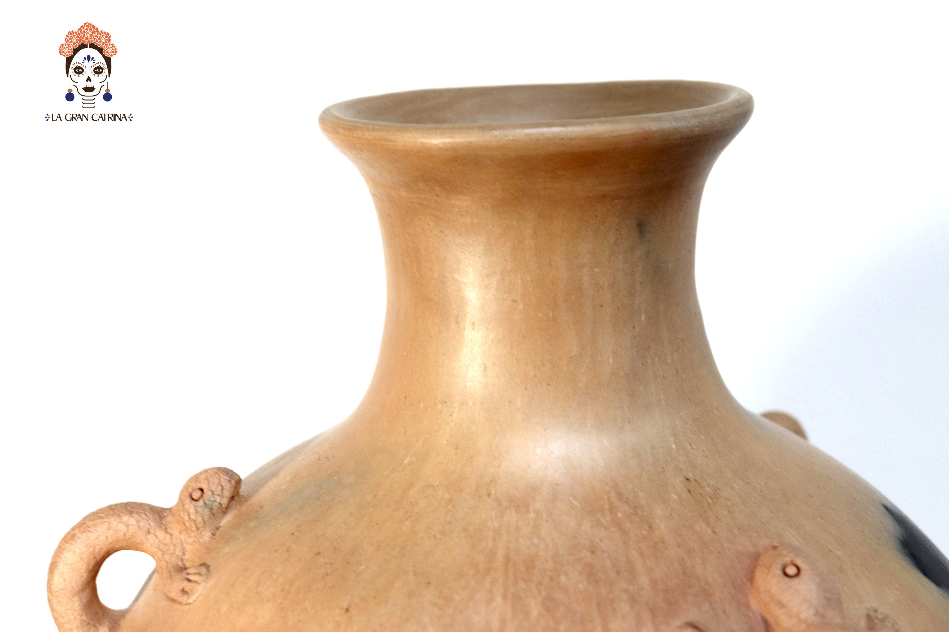 Vessel Ancestral Mixe with lizard handles - 17.7 in. Pendiente