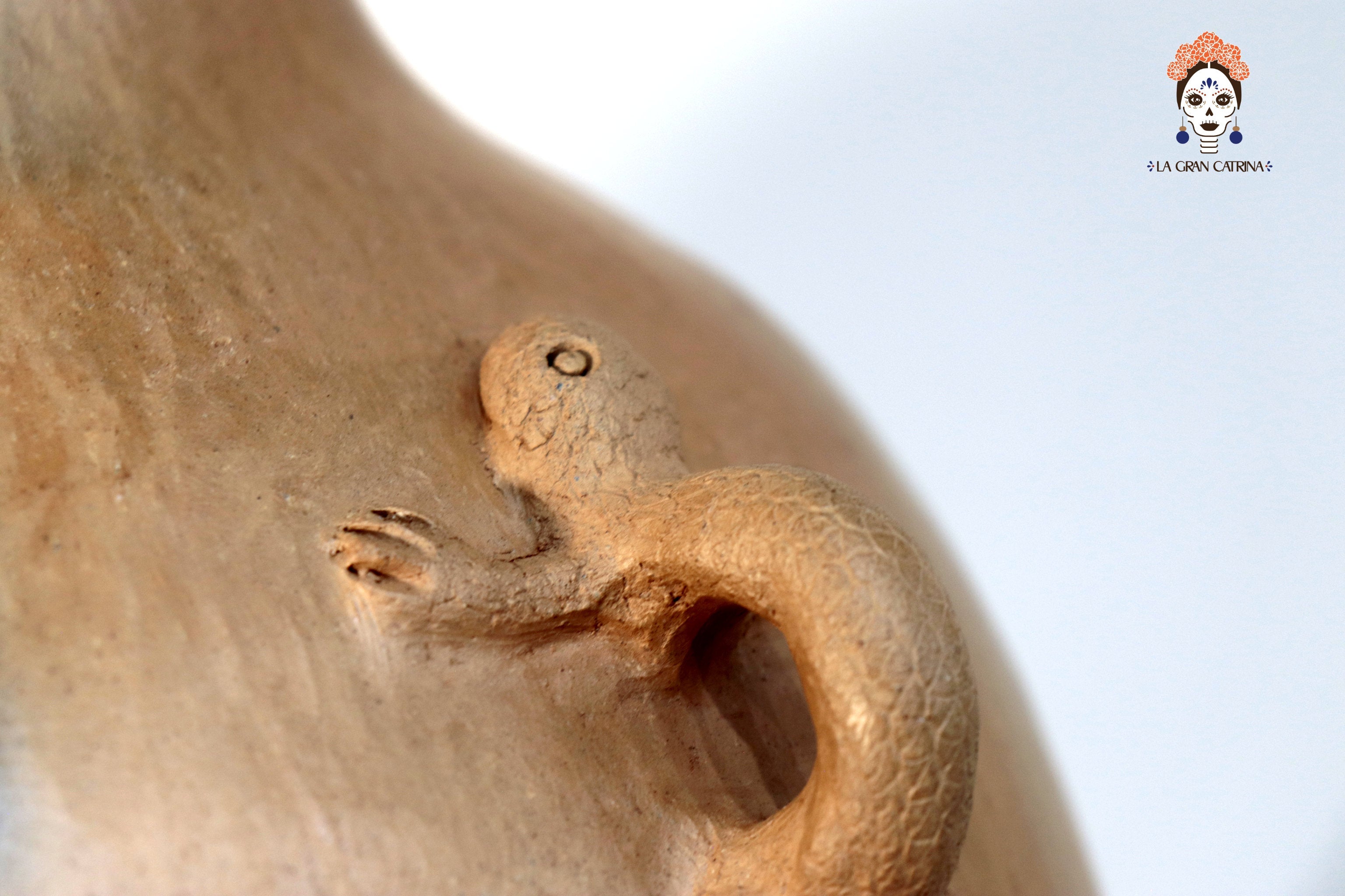 Vessel Ancestral Mixe with lizard handles - 17.7 in. Pendiente