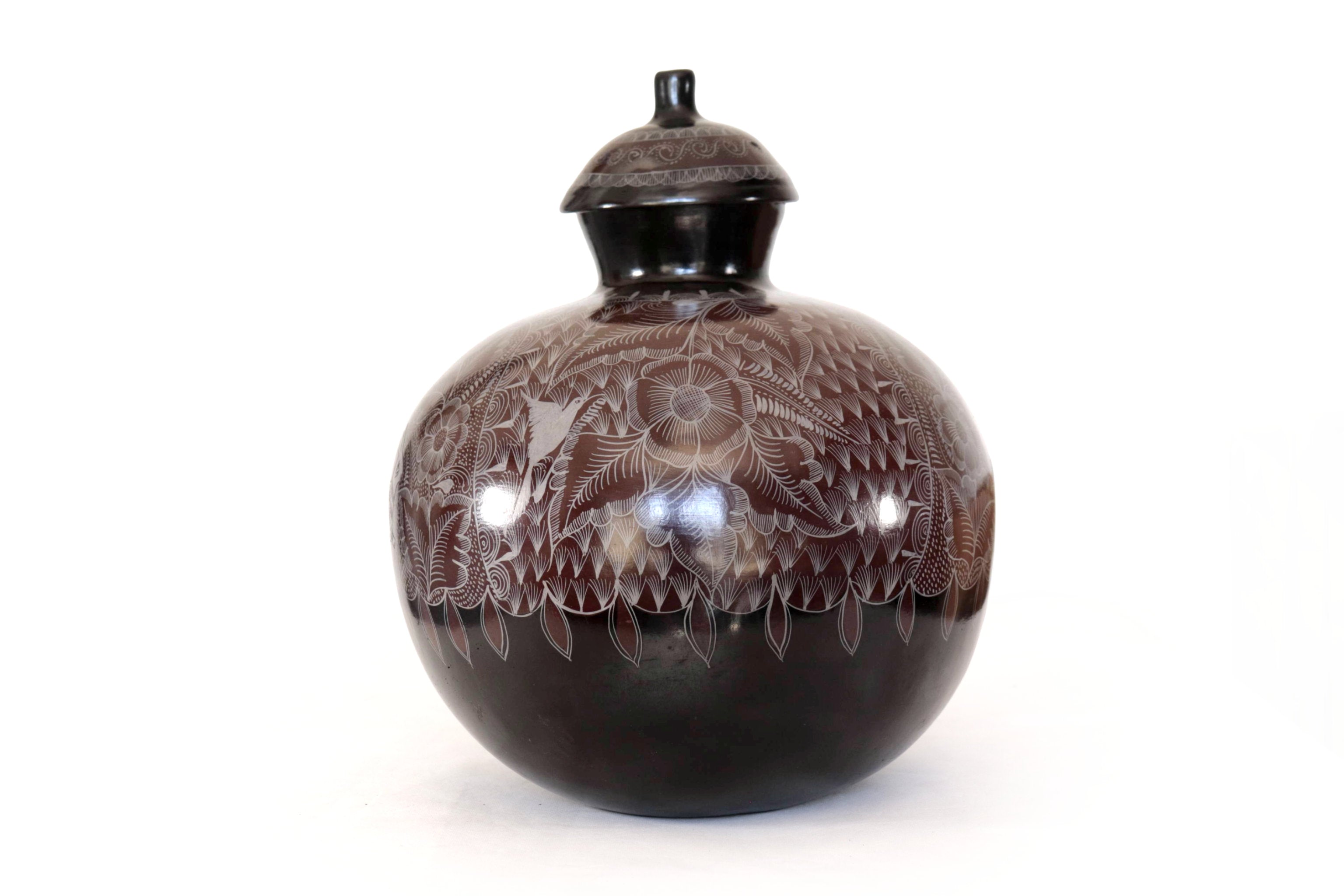 Vase of birds brown - Huancito - 14.9 in. Pablo Huancito