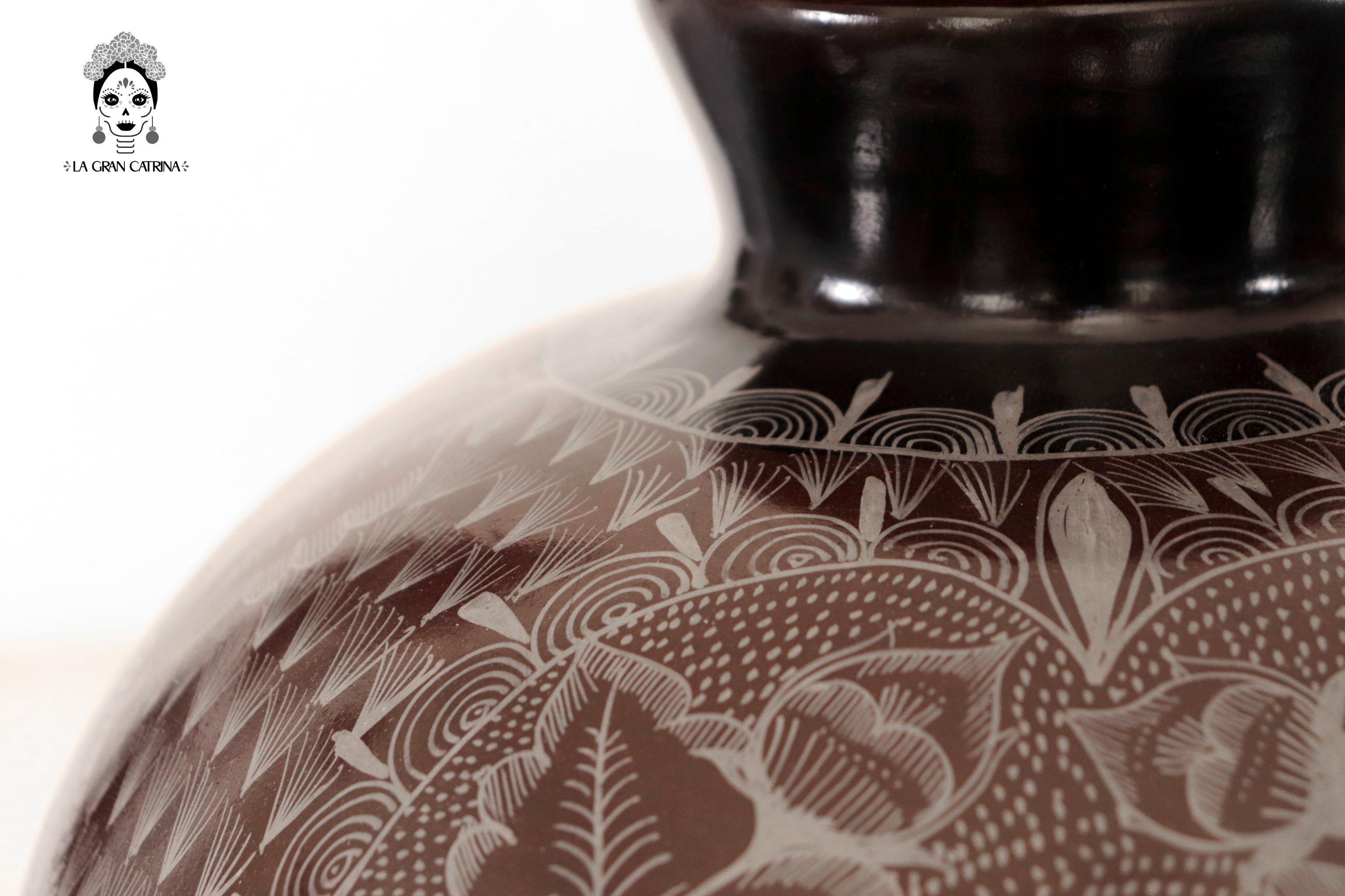 Vase of birds brown - Huancito - 14.9 in. Pablo Huancito