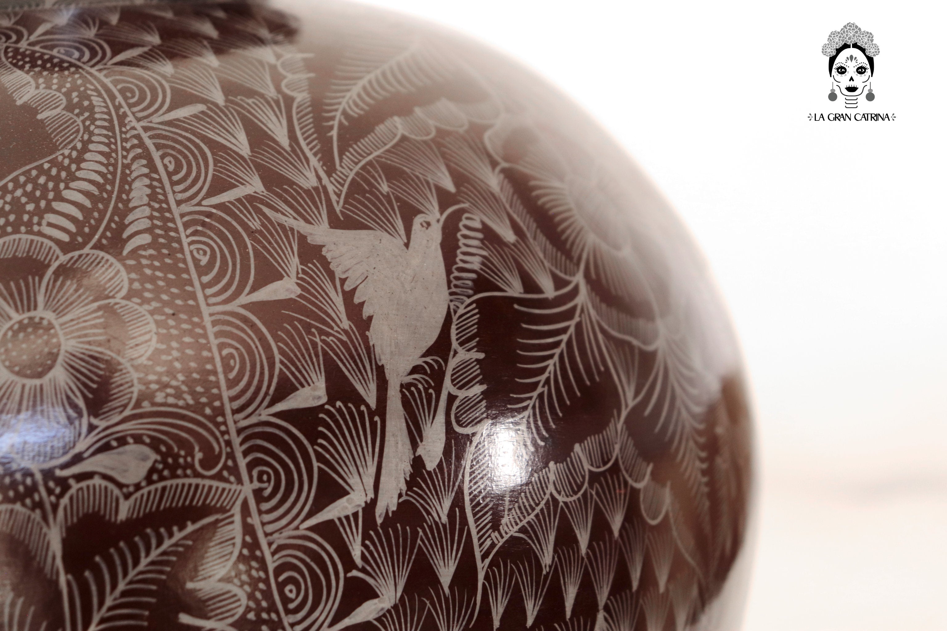 Vase of birds brown - Huancito - 14.9 in. Pablo Huancito