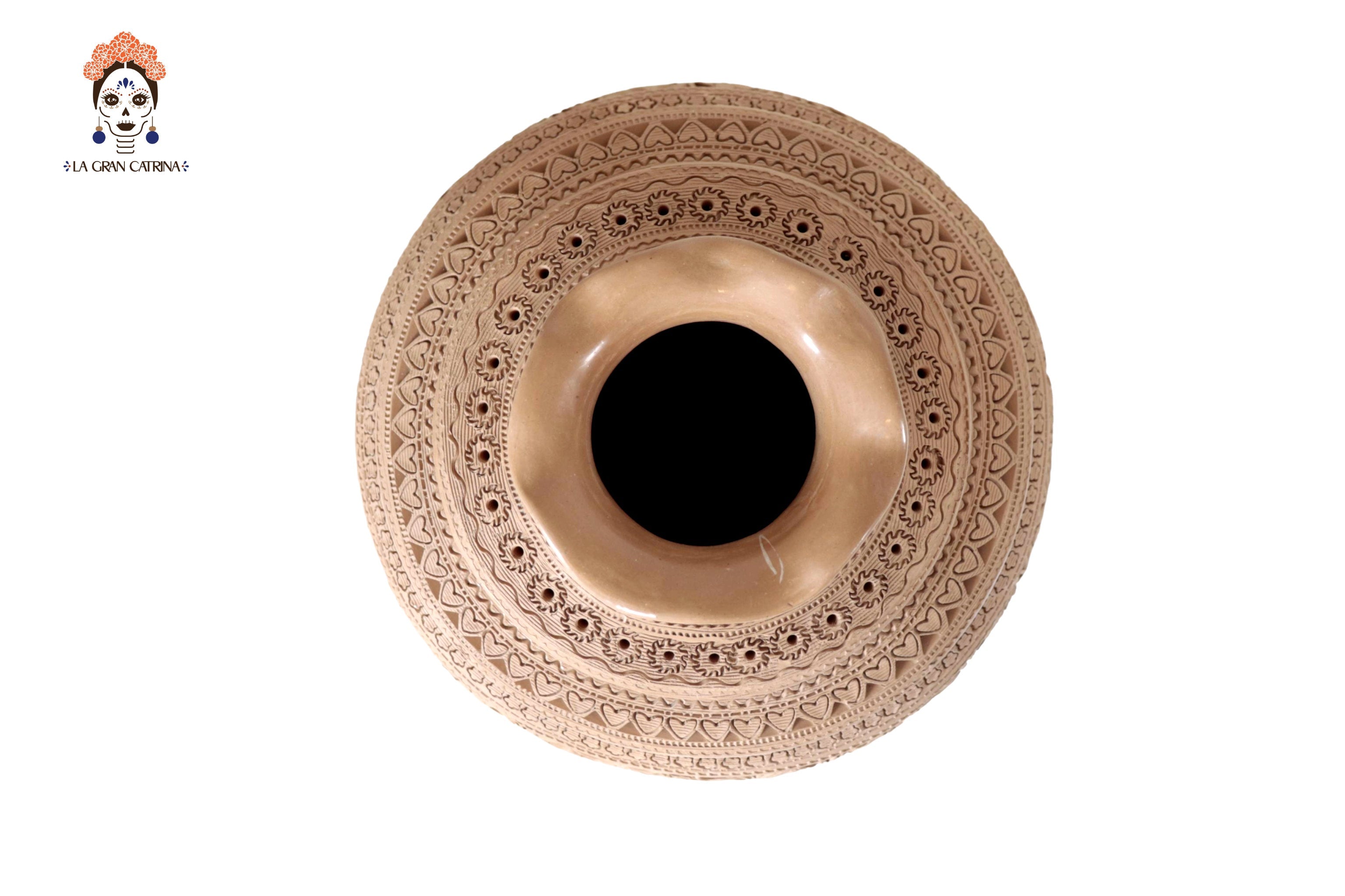 Vase Mielero of San Bartolo - 10.2 in. Tierra Lumbre
