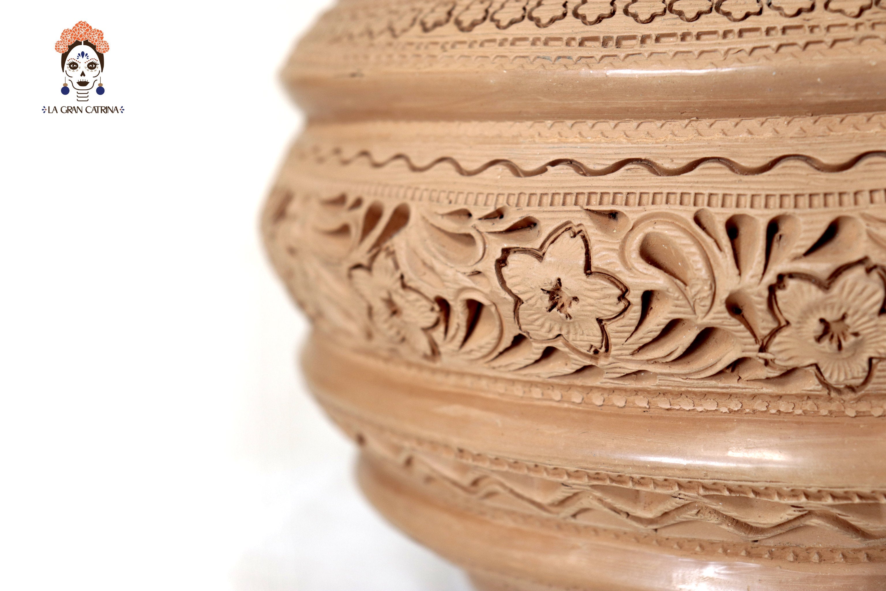 Vase Mielero of San Bartolo - 10.2 in. Tierra Lumbre