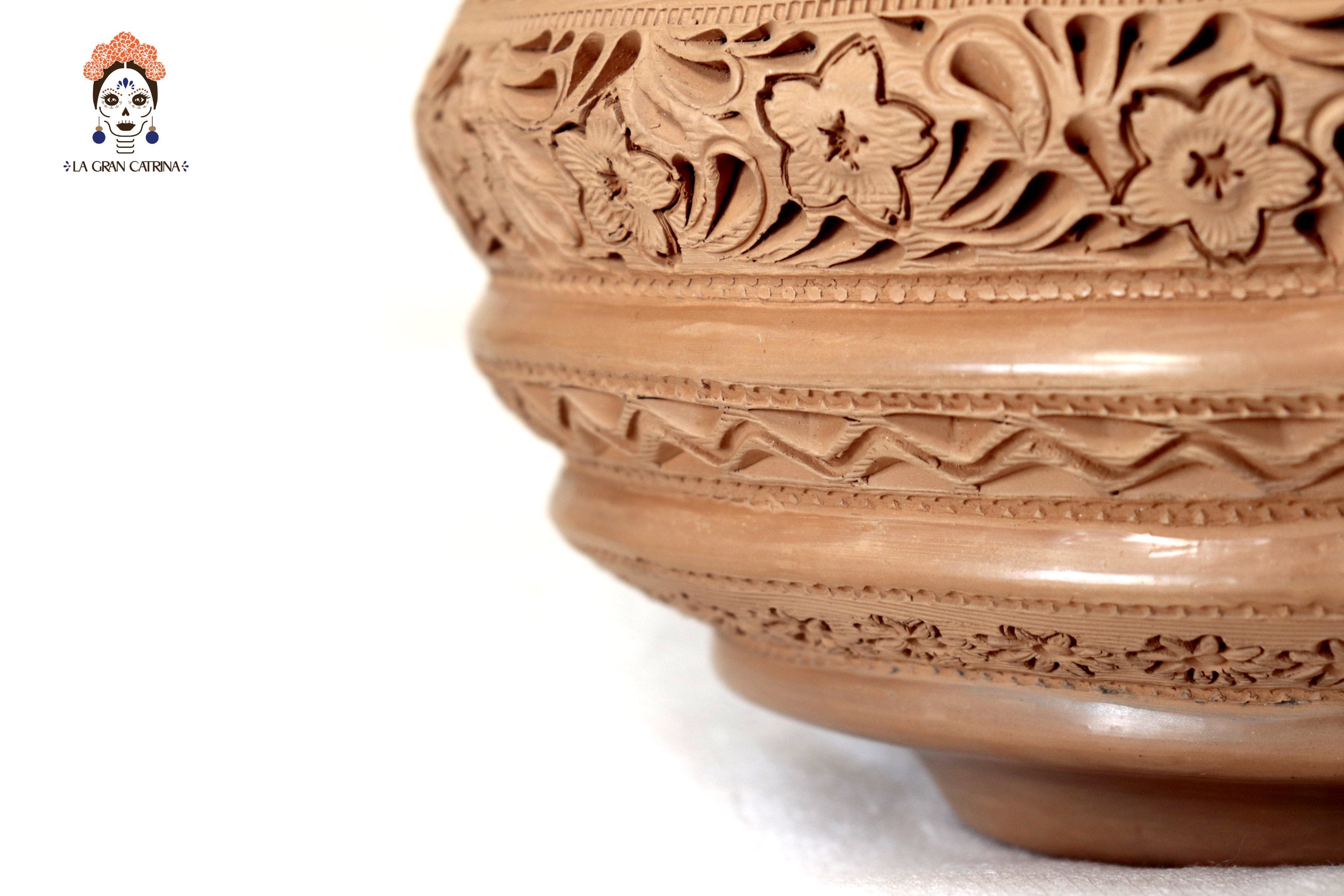 Vase Mielero of San Bartolo - 10.2 in. Tierra Lumbre