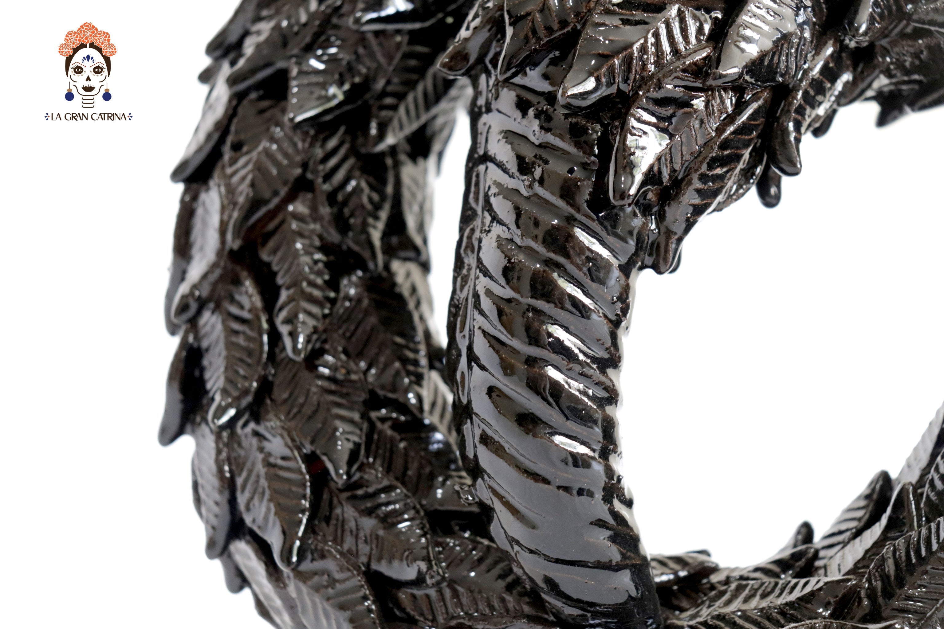 Quetzalcóatl black - Glazed Clay - 14 in. David Hdz SFL