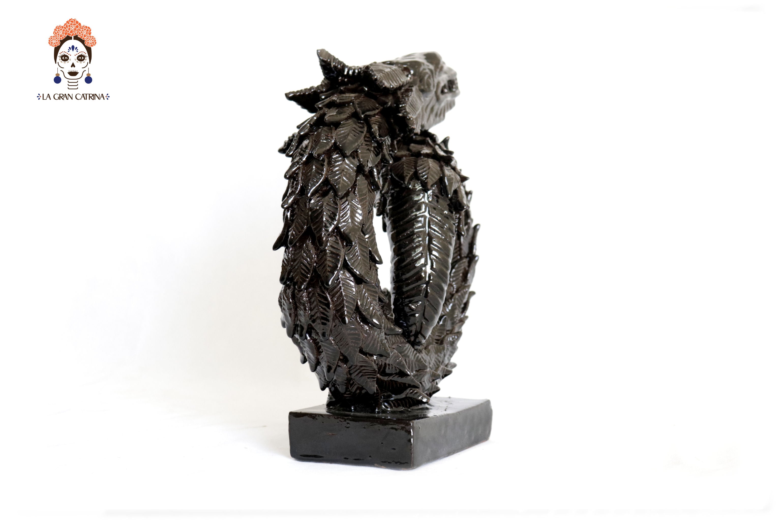 Quetzalcóatl black - Glazed Clay - 14 in. David Hdz SFL