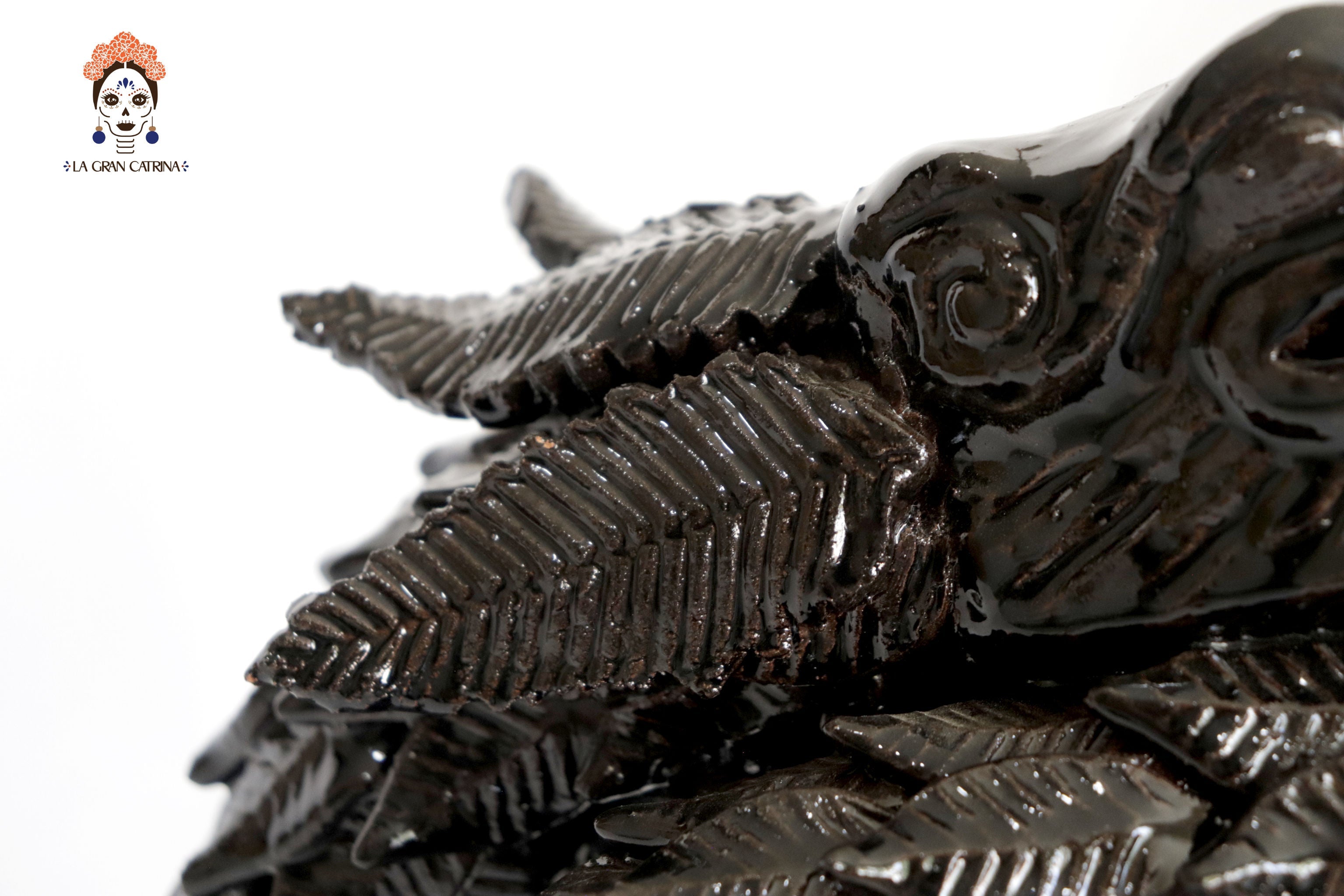 Quetzalcóatl black - Glazed Clay - 14 in. David Hdz SFL