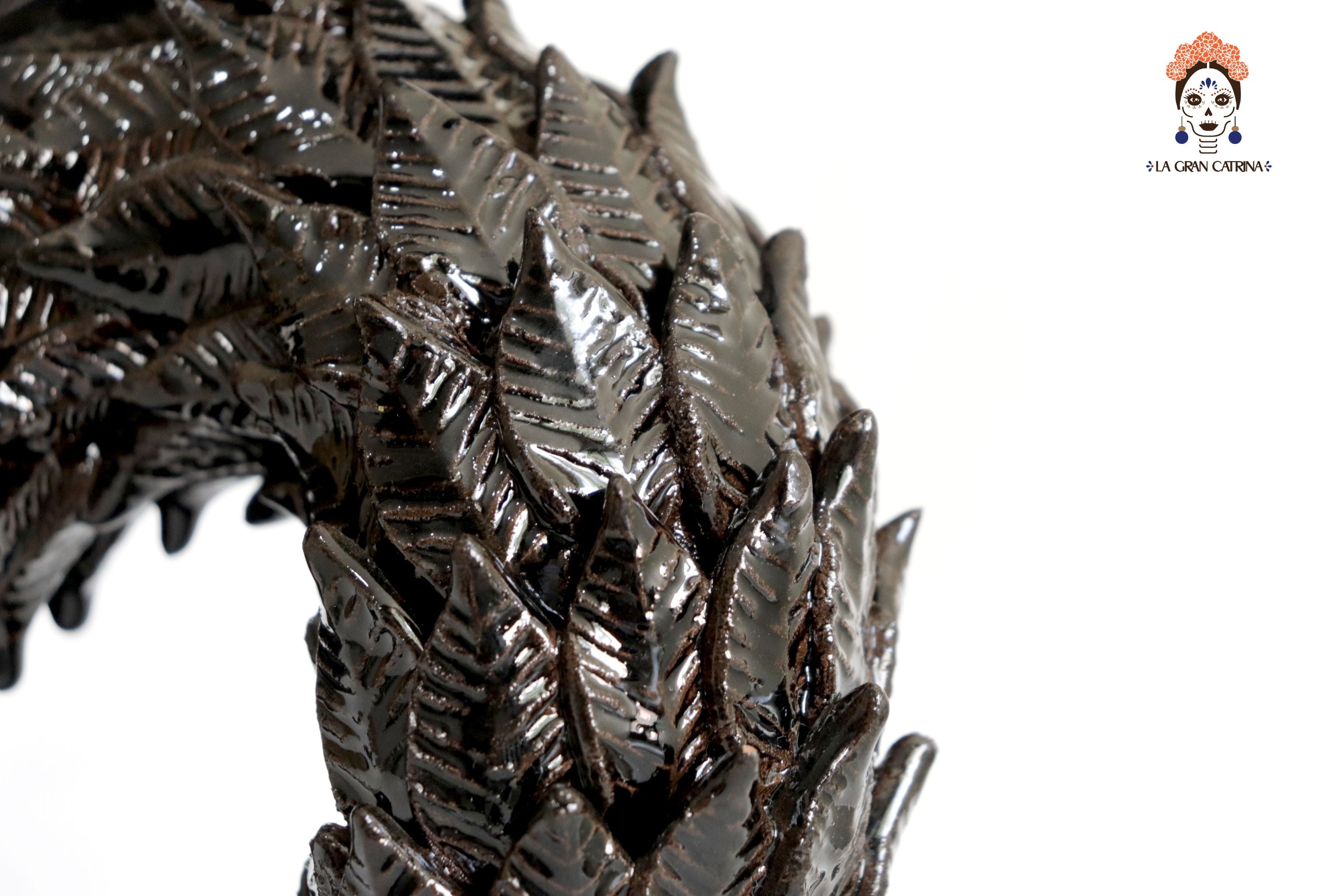 Quetzalcóatl black - Glazed Clay - 14 in. David Hdz SFL