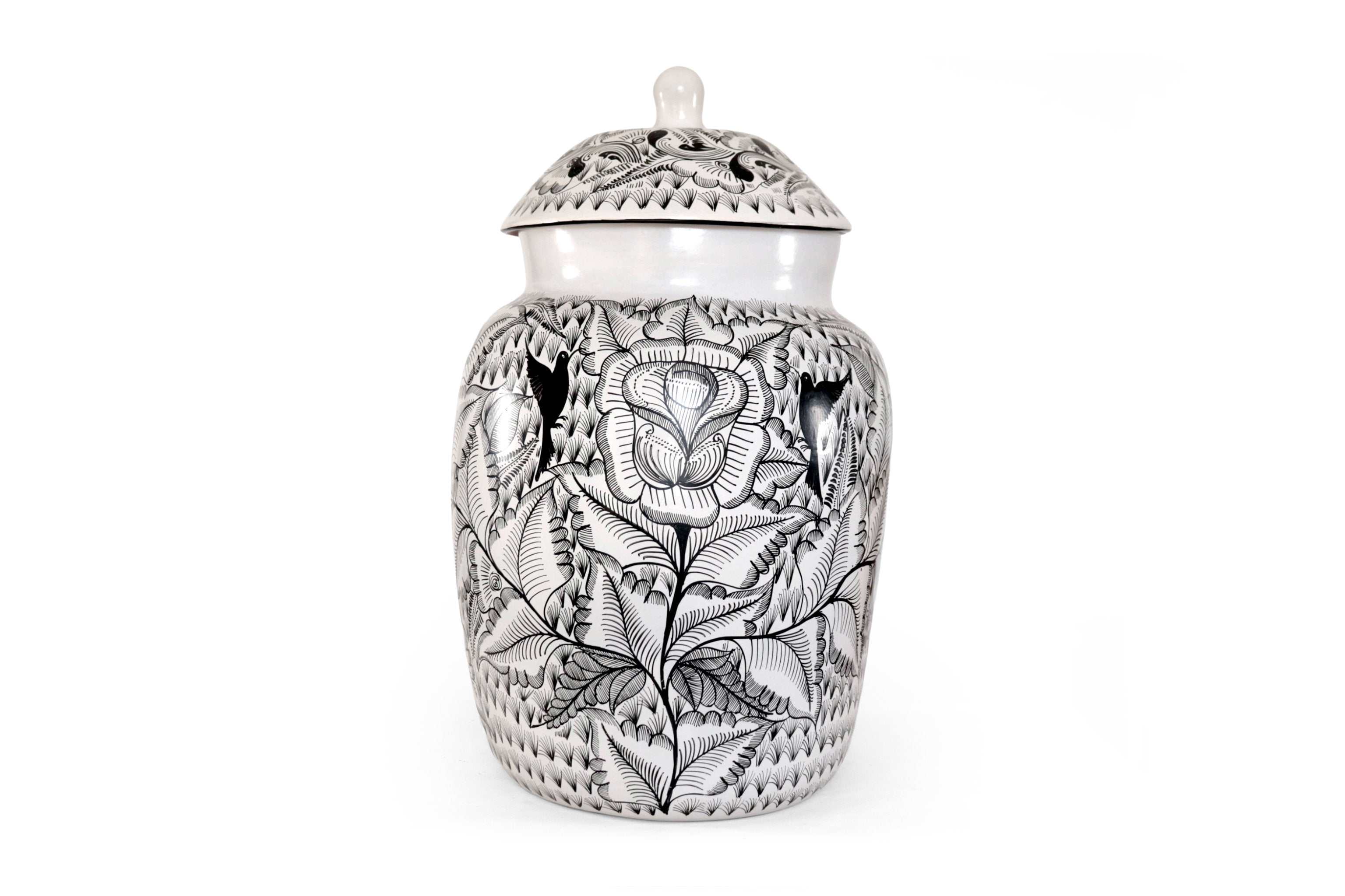 Water Jar Flowers and Birds - Huancito - 18.3 in. Pablo Huancito