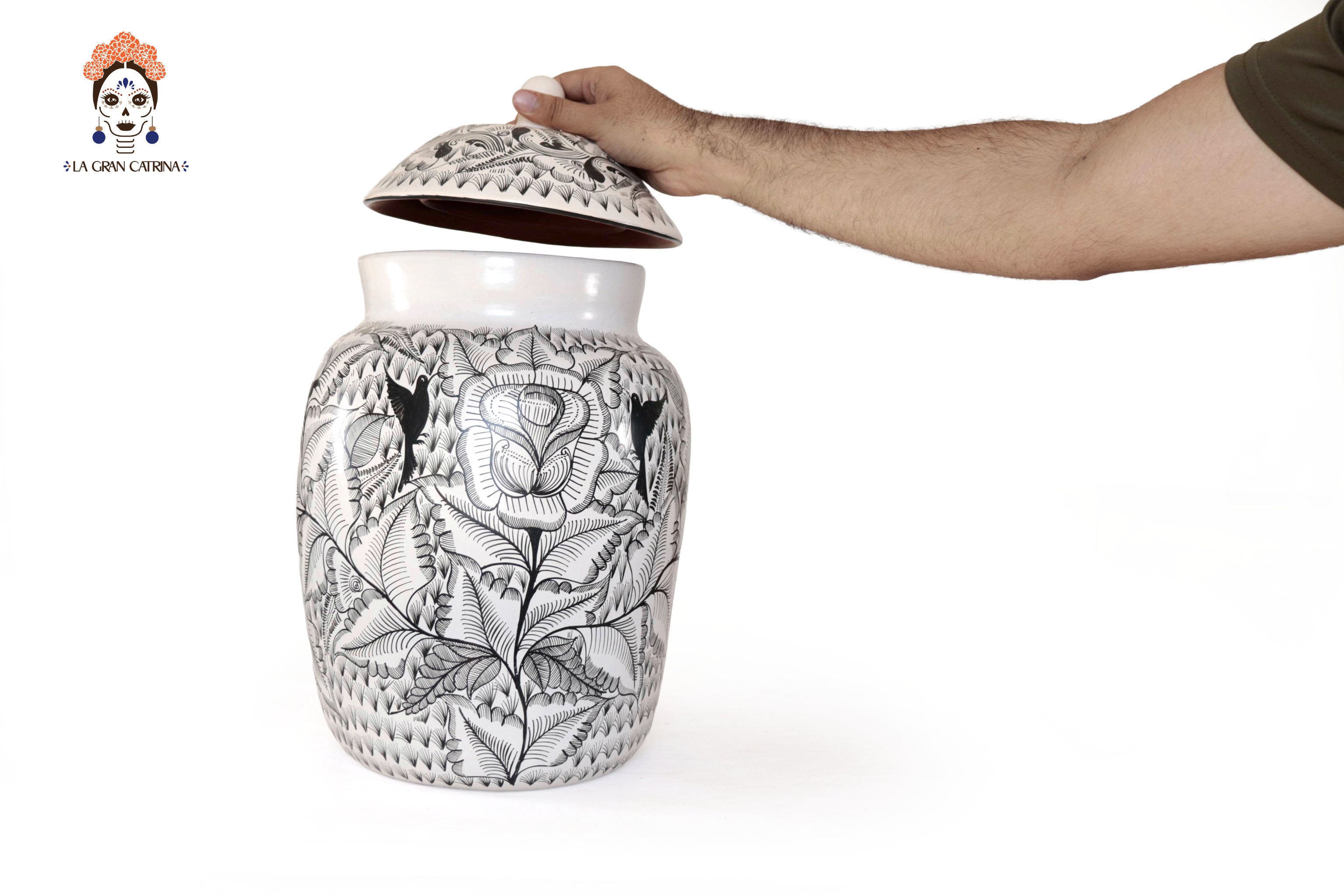 Water Jar Flowers and Birds - Huancito - 18.3 in. Pablo Huancito