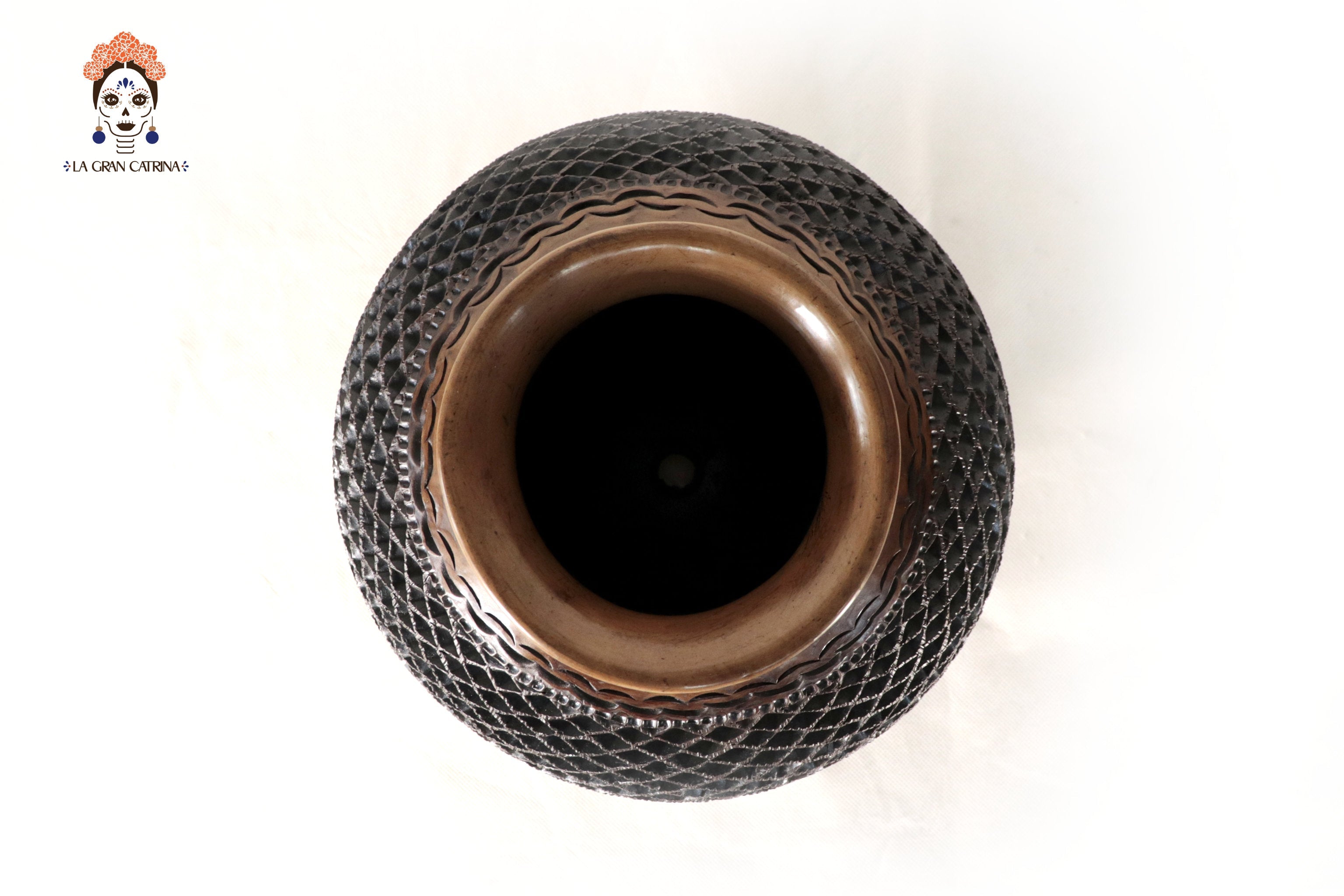 Black Clay Vase II 9.4 in. - Made to Order Tere Oax