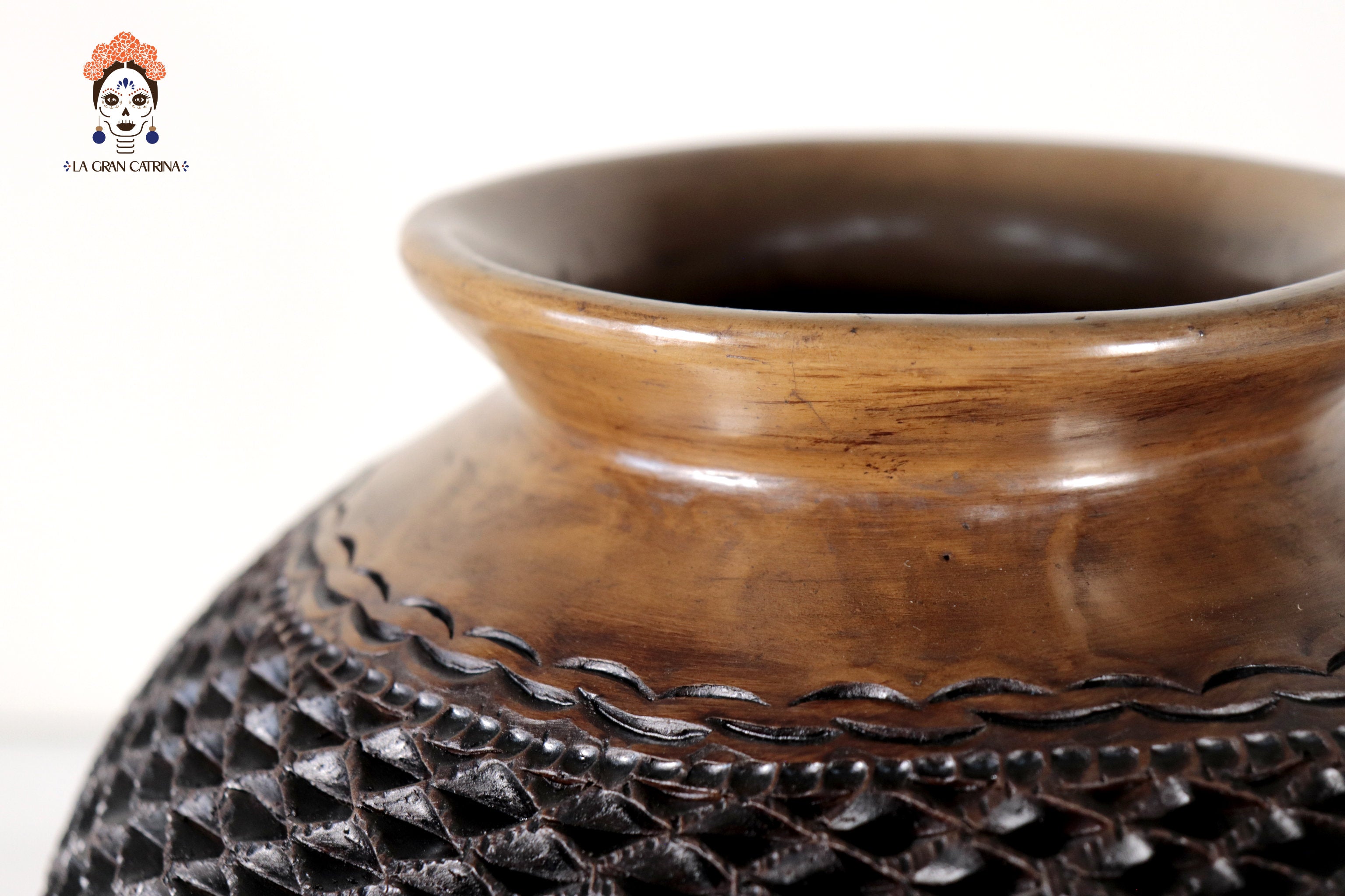Black Clay Vase II 9.4 in. - Made to Order Tere Oax