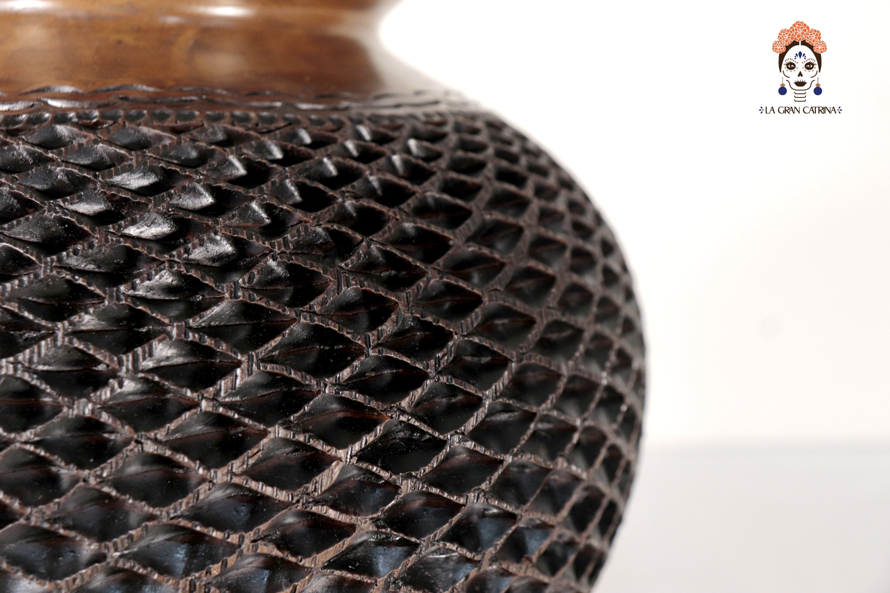Black Clay Vase II 9.4 in. - Made to Order Tere Oax
