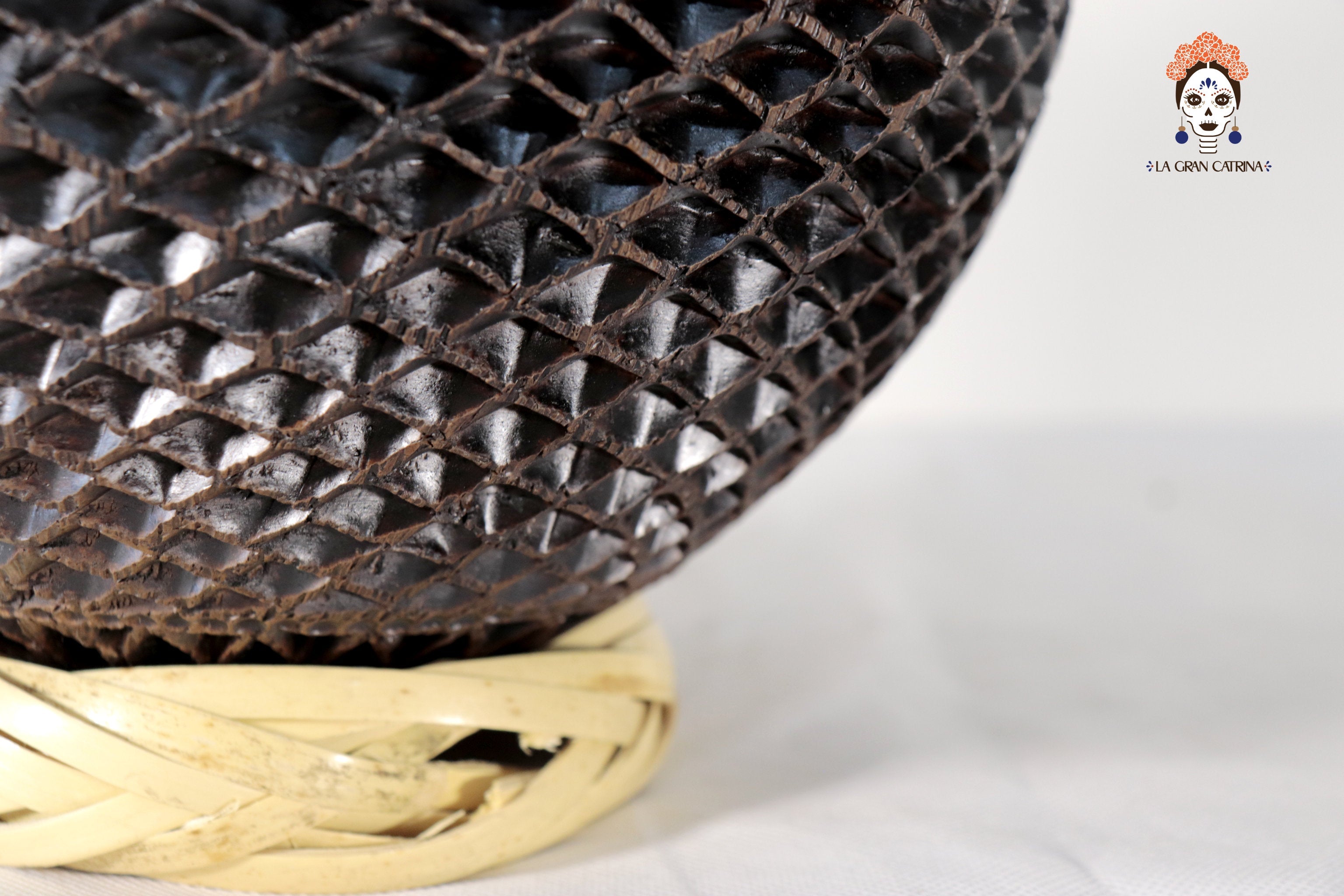 Black Clay Vase II 9.4 in. - Made to Order Tere Oax