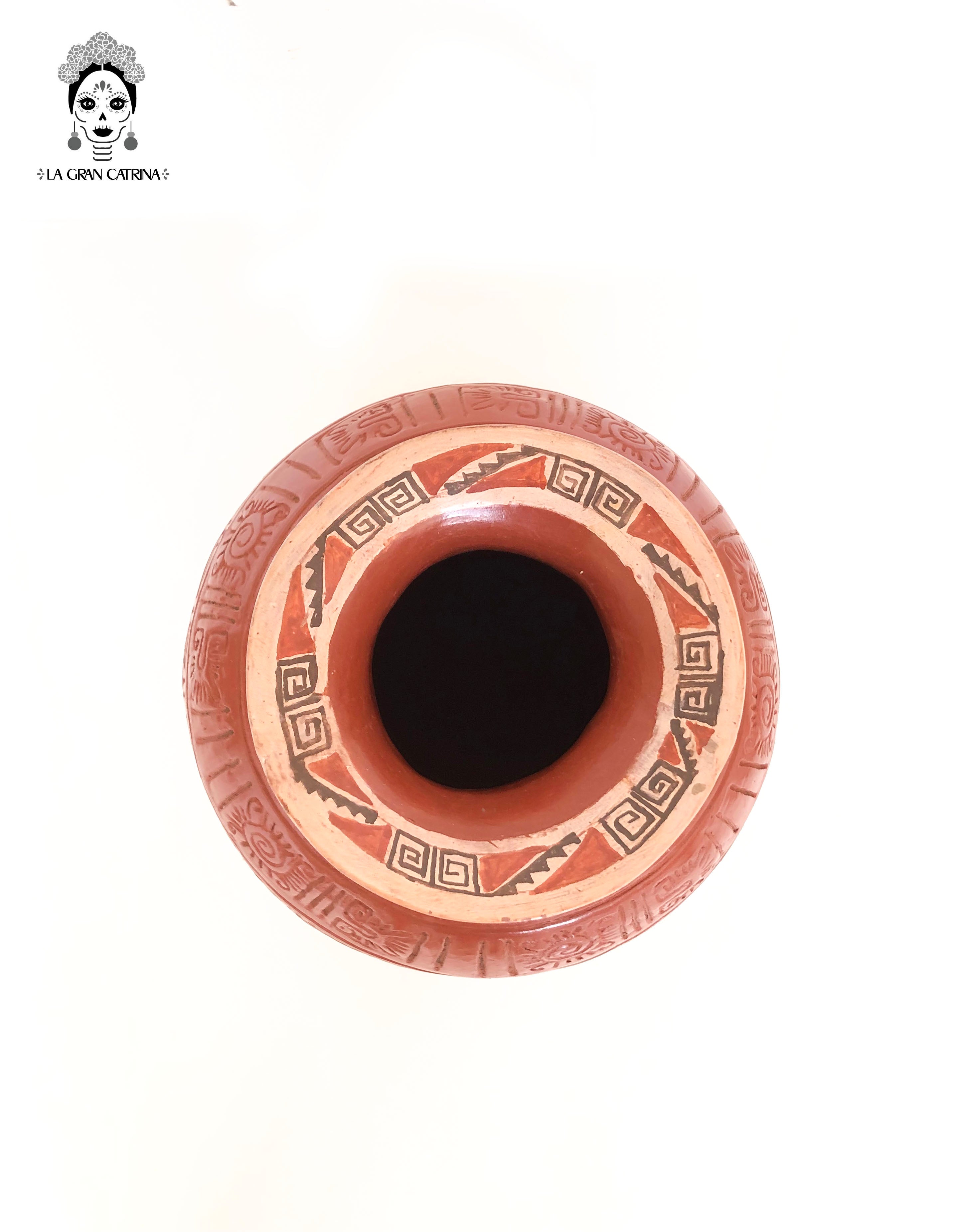 Cerámica roja esférica - 12.2 in. Ceramica Tzint