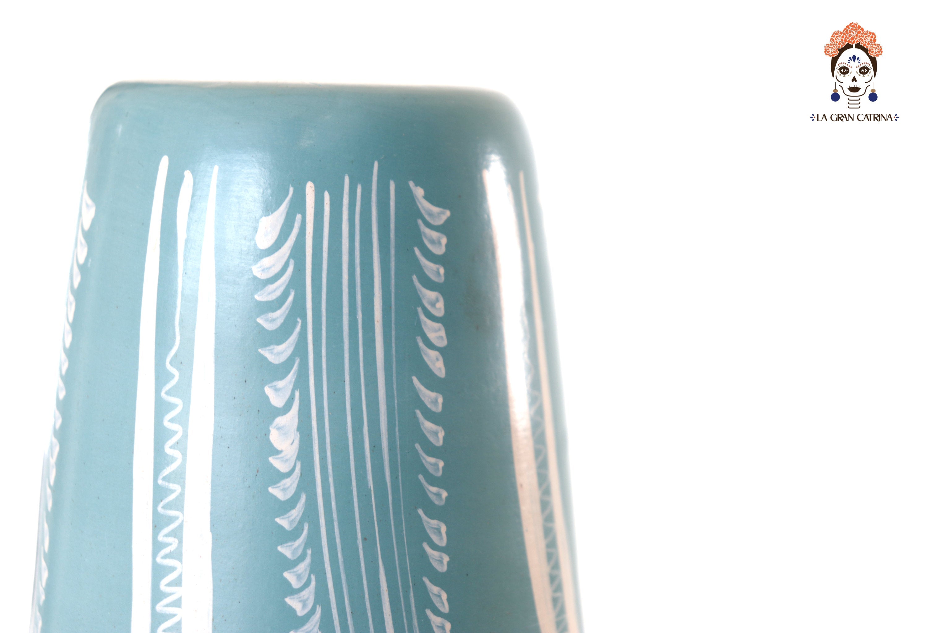 Vase with Foliage green with Birds - Huancito - 11.6 in. - Made to Order Pablo Huancito