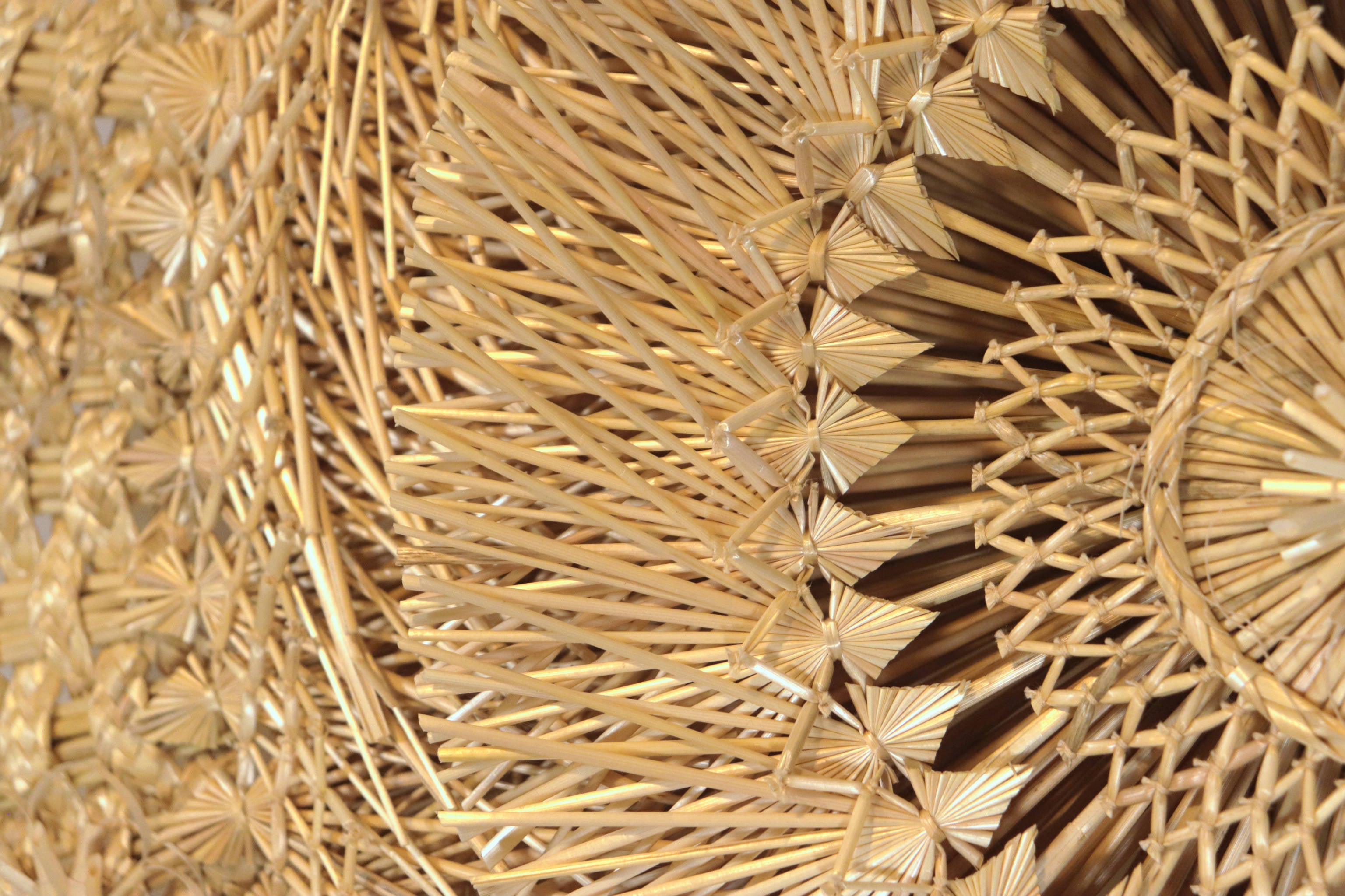 Wheat Straw Wall Circle - Colibríes - 40 in. Panikua
