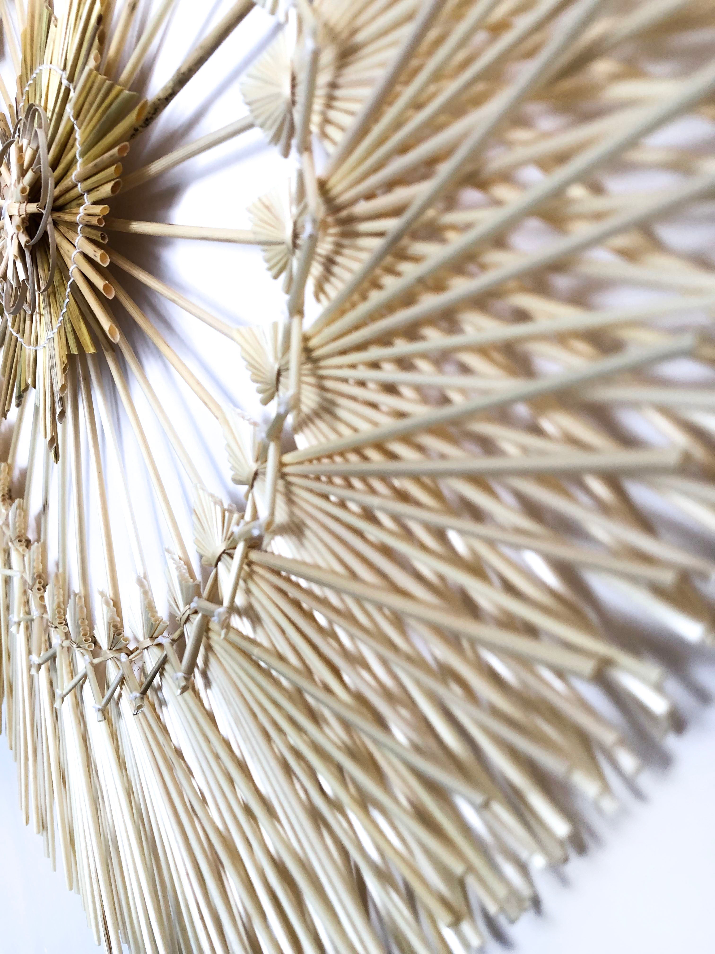 Wheat Straw Wall Circle - Estrella central - 16 in. - Made to Order Panikua