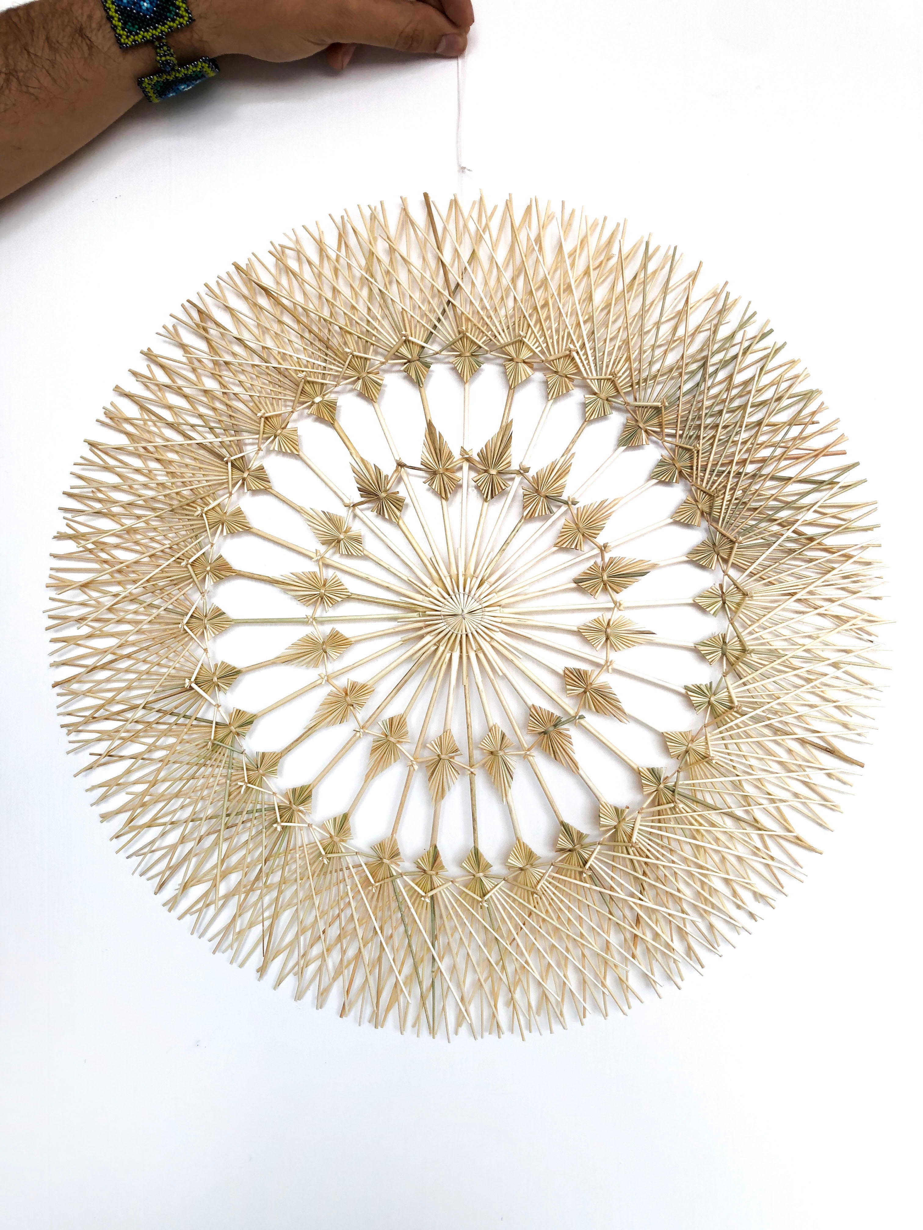 Wheat Straw Wall Circle - Spikes - 17 in. - Made to Order Panikua