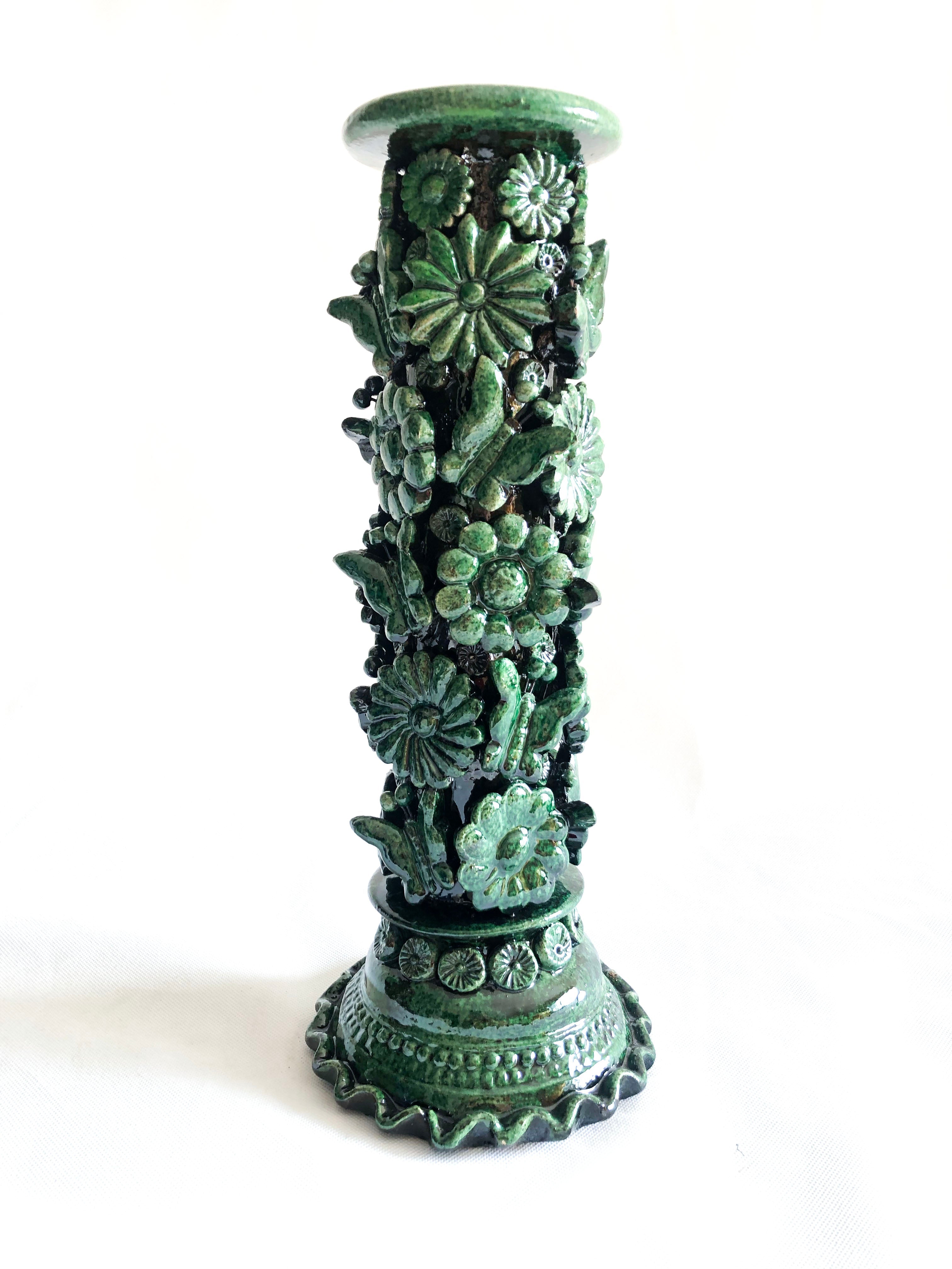 Porta Cirio Green - Glazed Clay - 15 in. Tereri