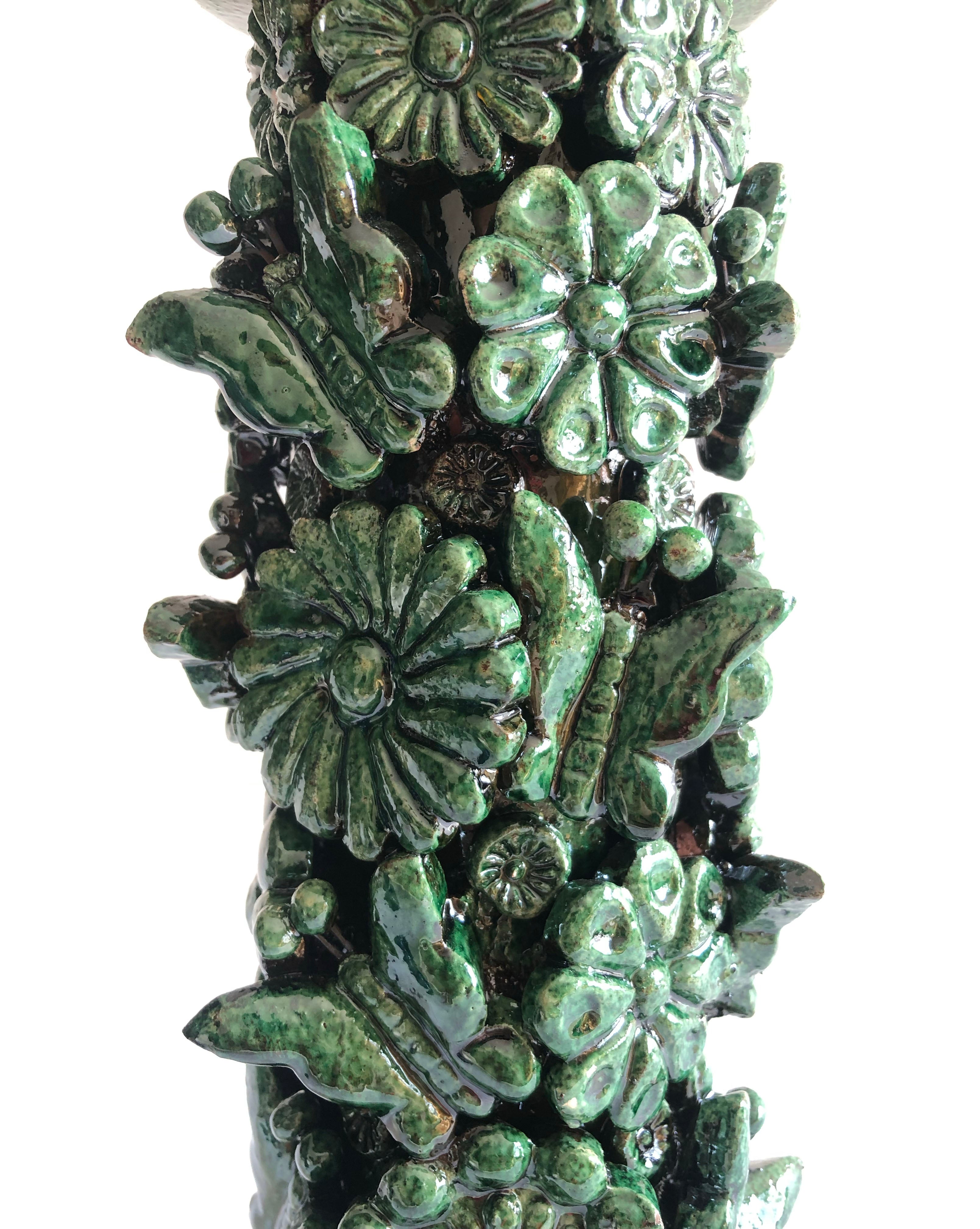 Porta Cirio Green - Glazed Clay - 15 in. Tereri