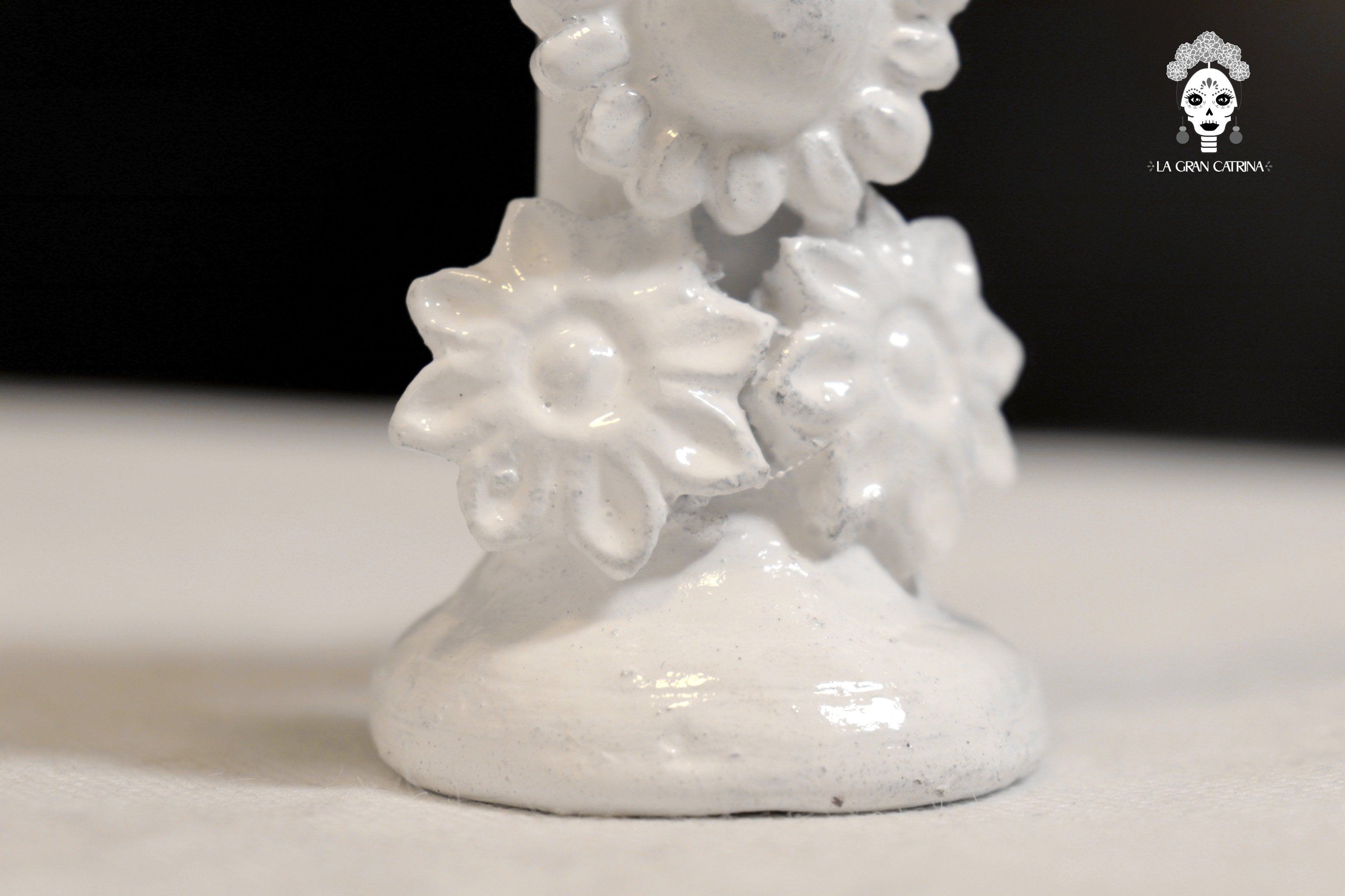 Cross white - Glazed Clay - 5.7 in. - in. Production Tereri