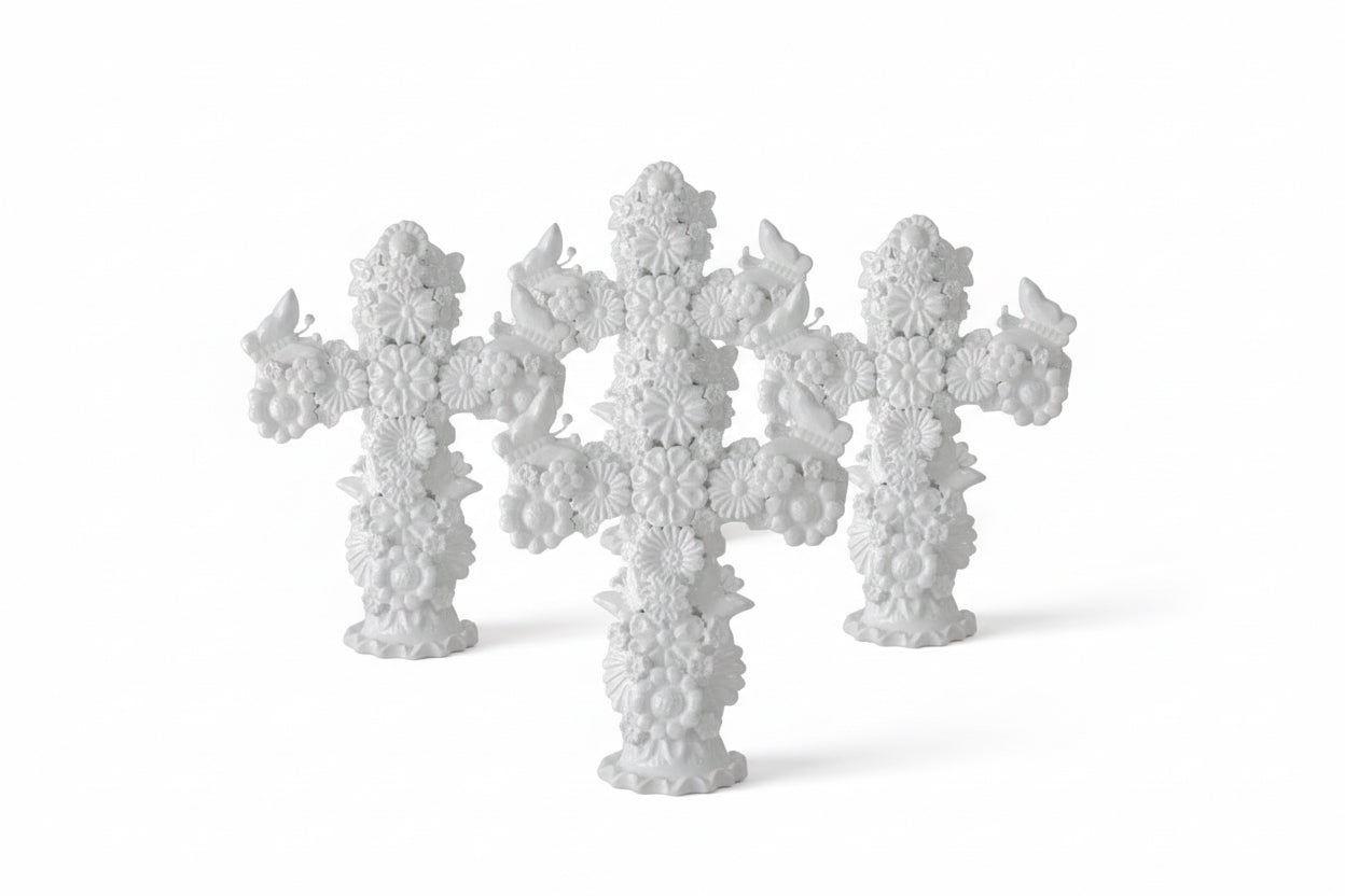 Cross Glazed Clay - 10 in. - Mexican Handcraft Wholesale Juan Gtz