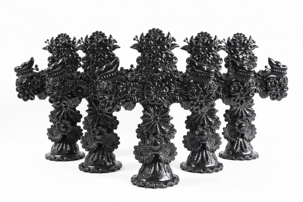Cross Glazed Clay - 10 in. - Mexican Handcraft Wholesale Juan Gtz