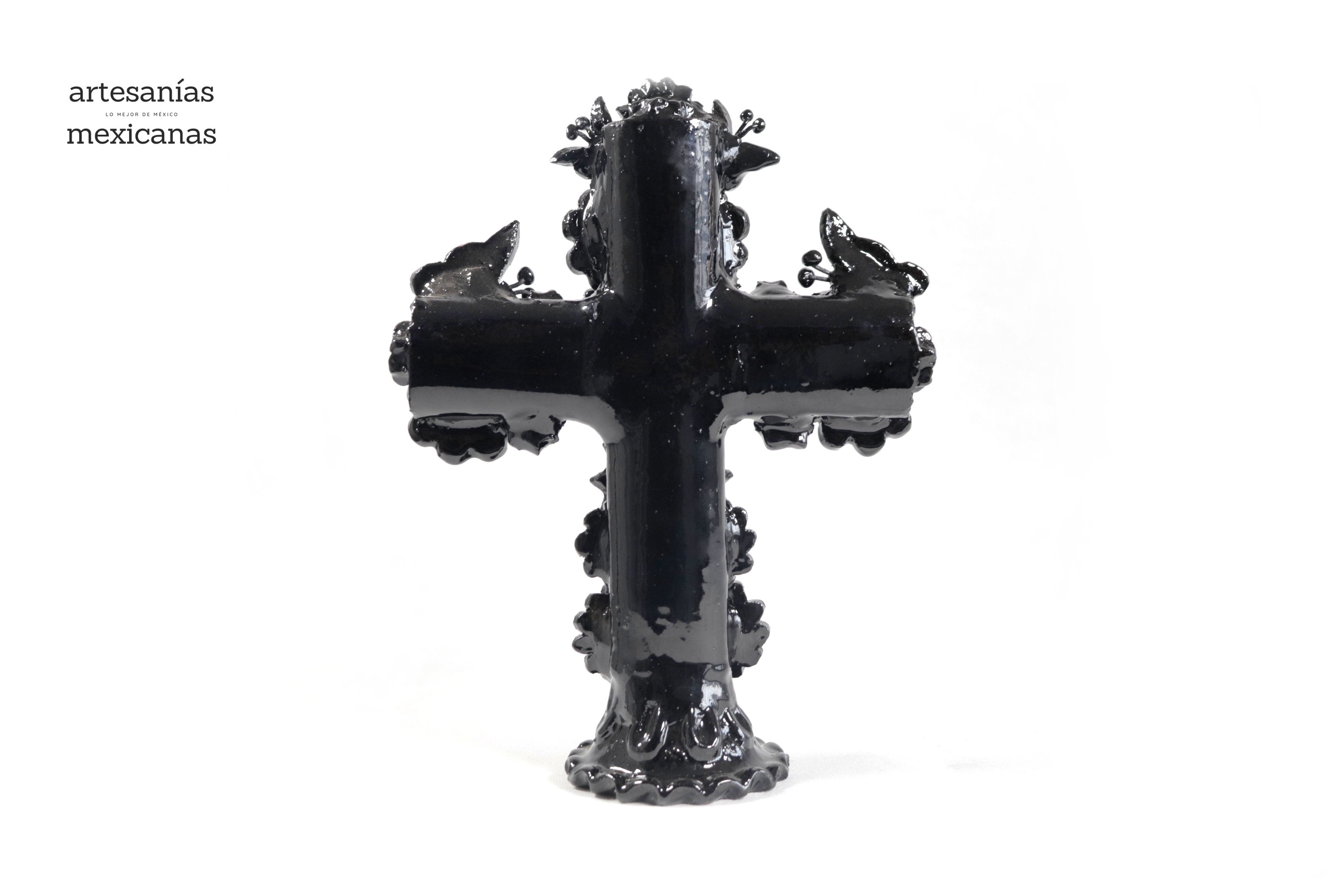 Cross black - Glazed Clay - 10 in. Tereri