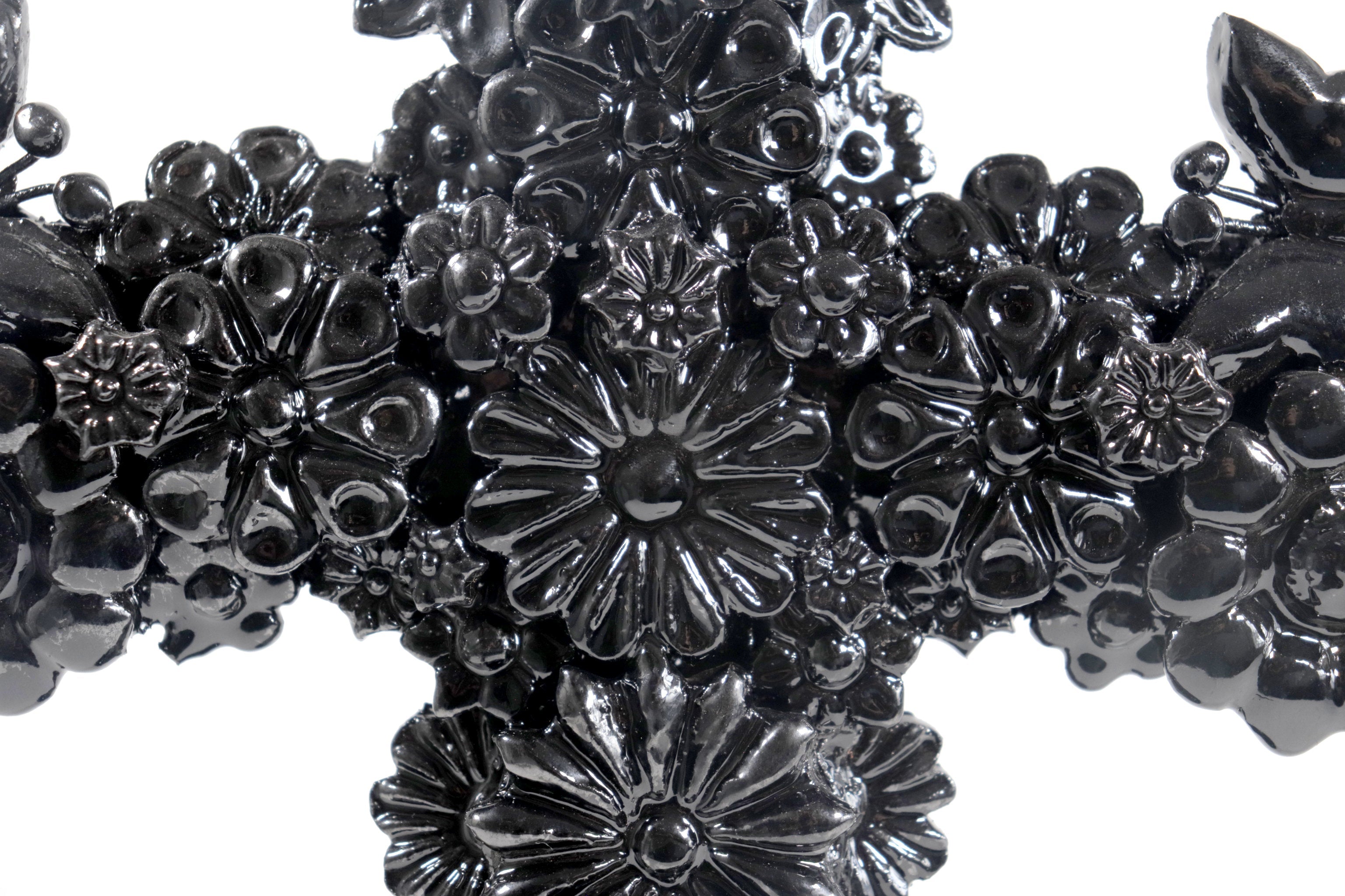 Cross black - Glazed Clay - 12.5 in. Tereri