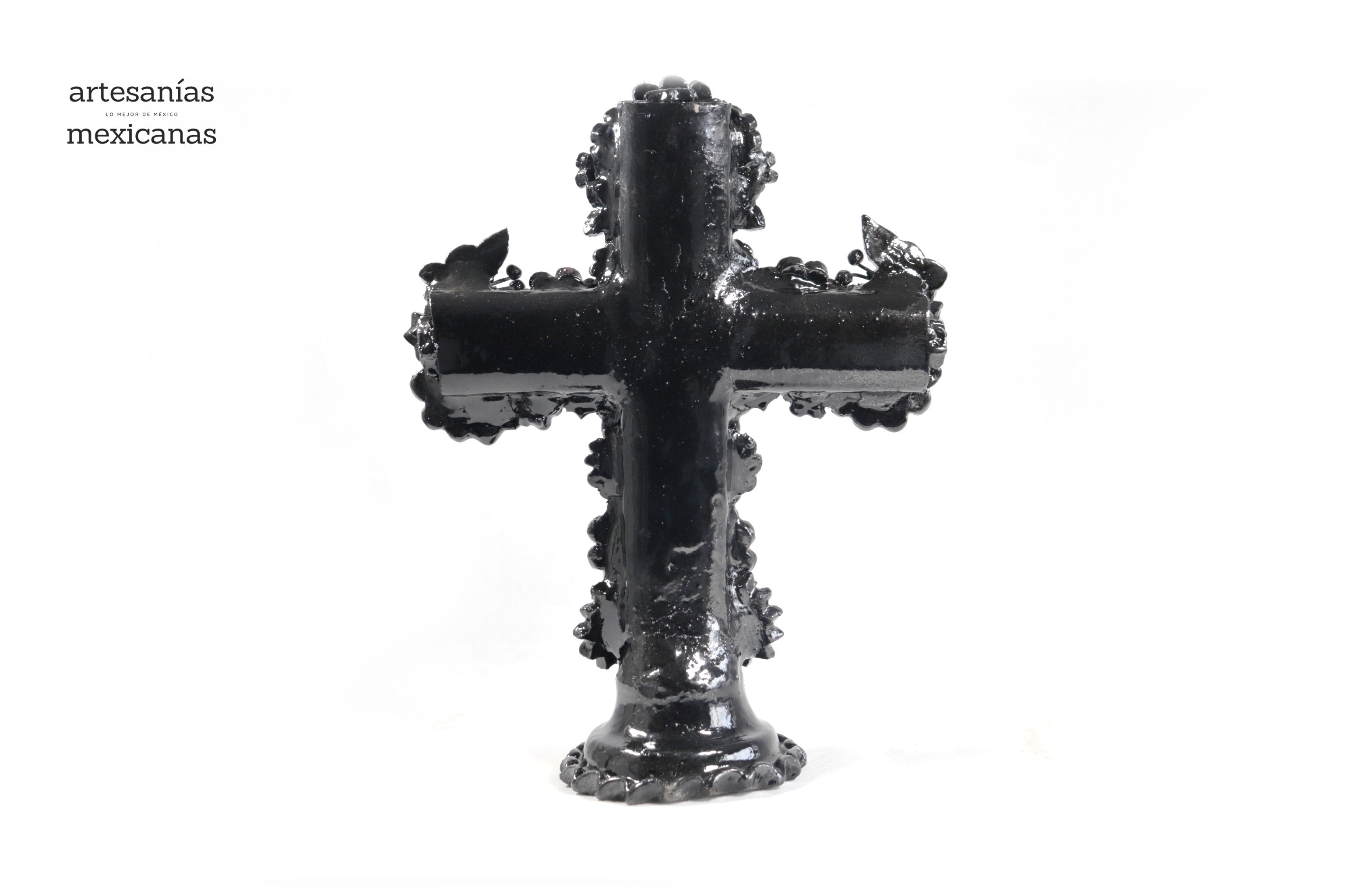 Cross black - Glazed Clay - 12.5 in. Tereri