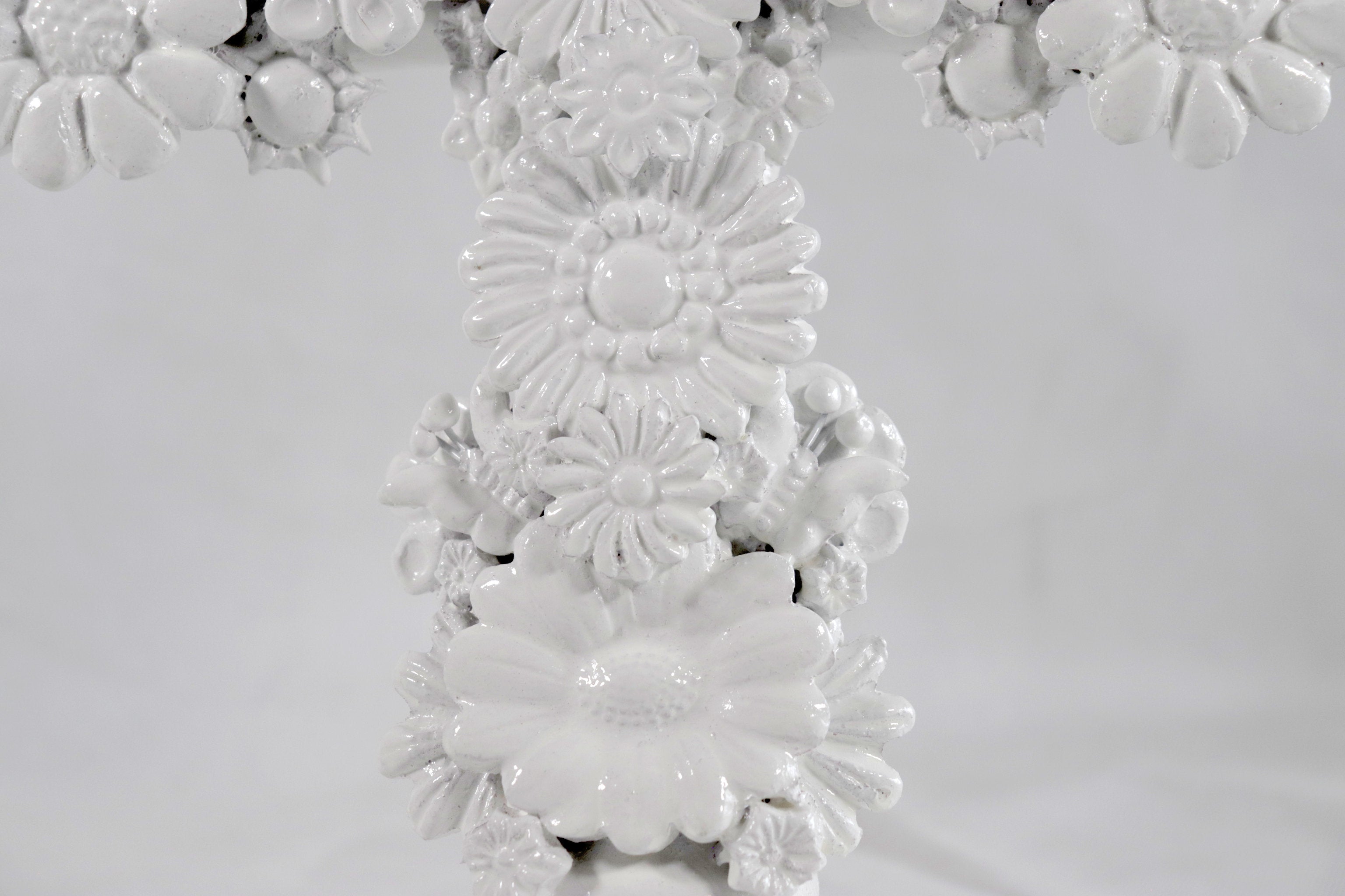 Cross white of 12.6 in. - Glazed Clay Tereri