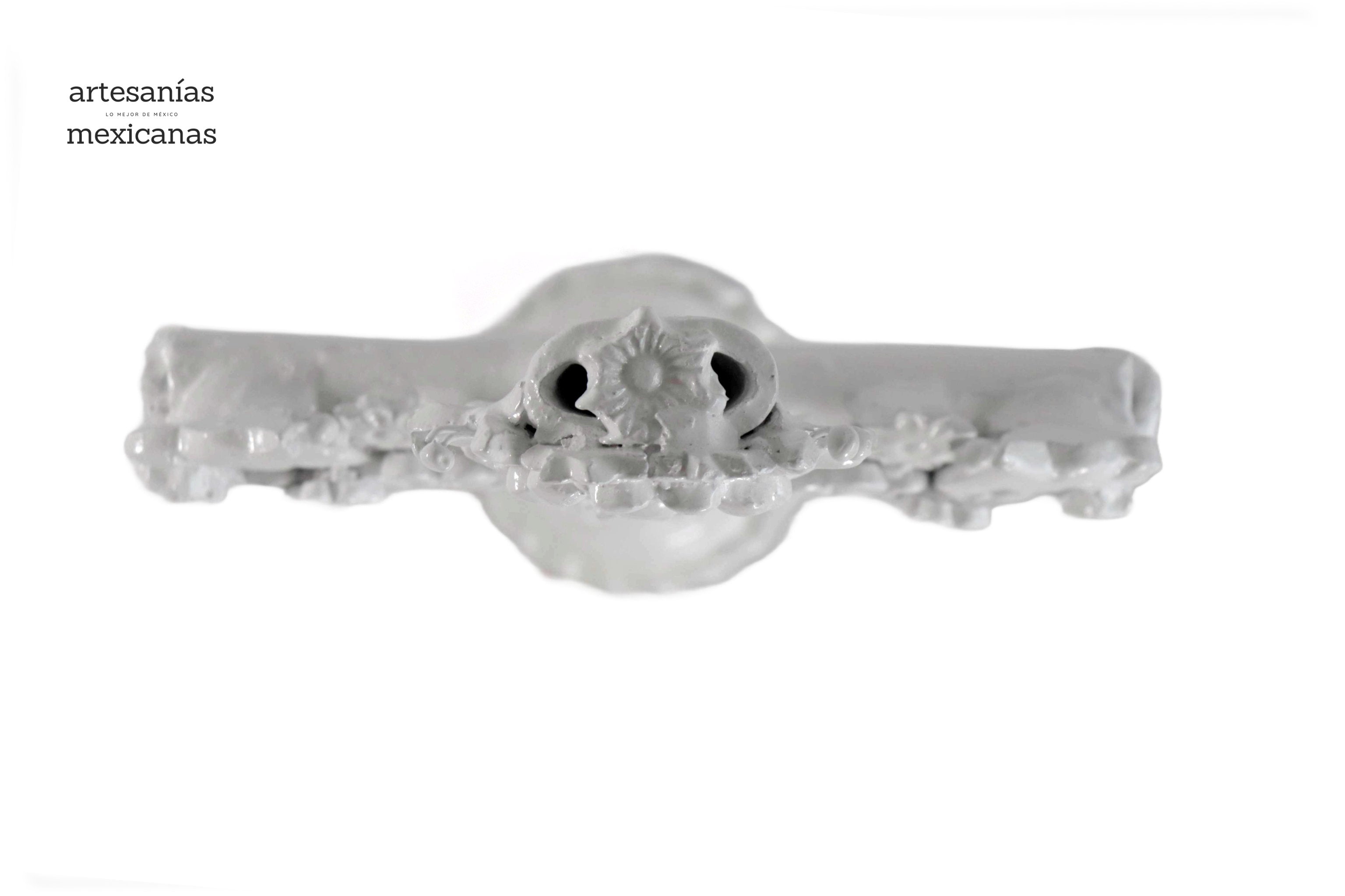 Cross white of 12.6 in. - Glazed Clay Tereri