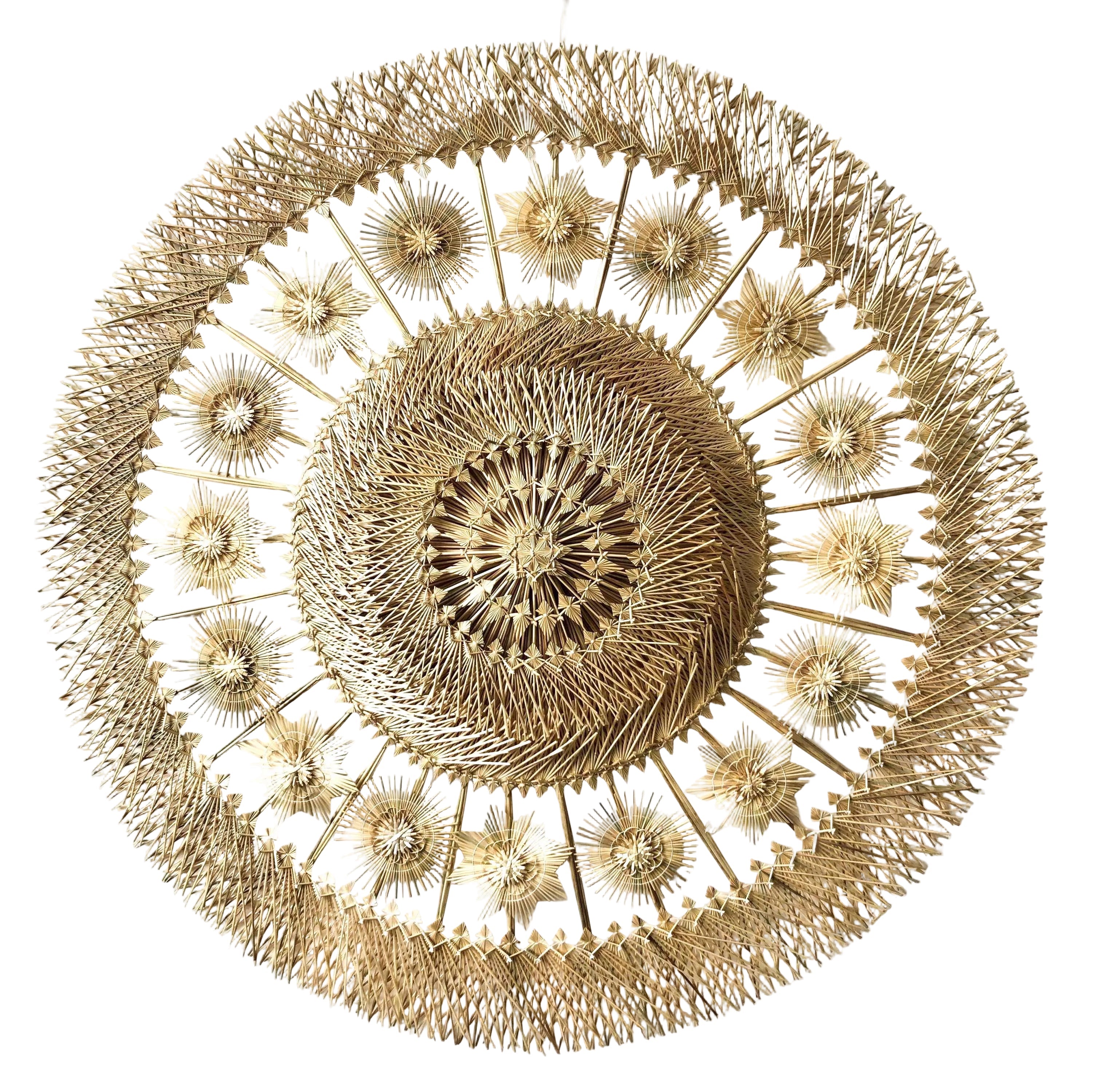 Wheat Straw Wall Circle - Estrellas - 40 in. Panikua